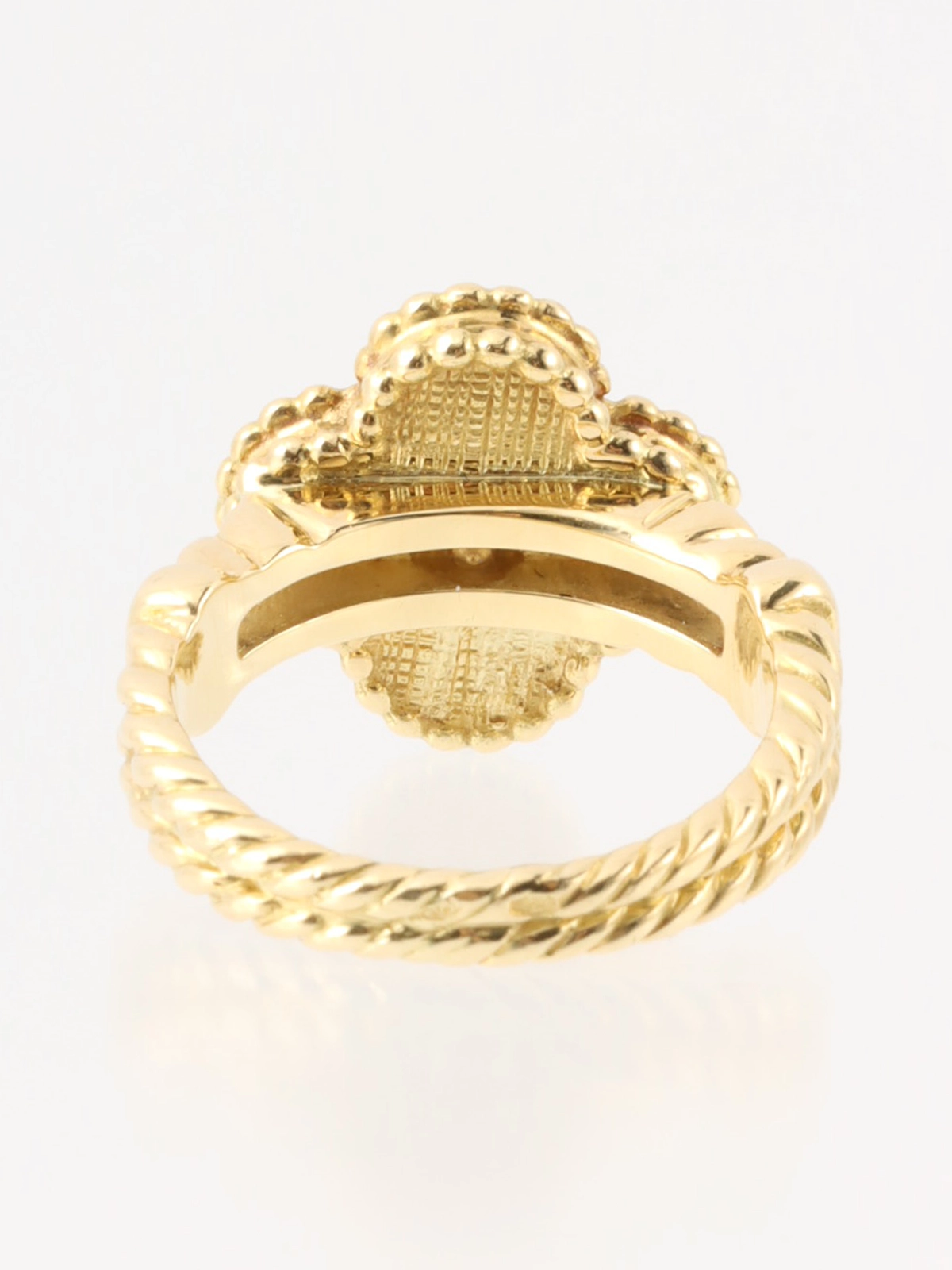 18k Coral & Diamond Ring - Circa 1980 001-680-00396