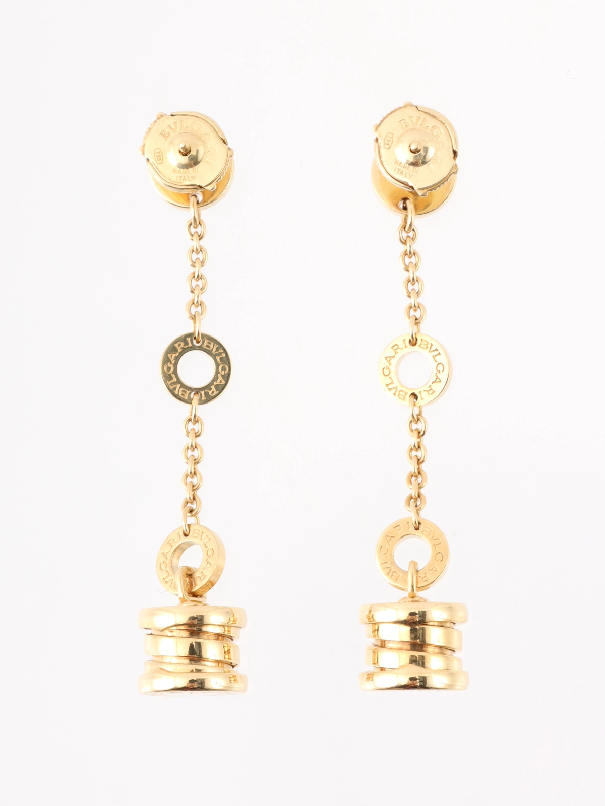 大人気 BVLGARI ゴールド｜VINTAGE 18Kビーゼロワンエレメントピアス イヤリング、ピアス