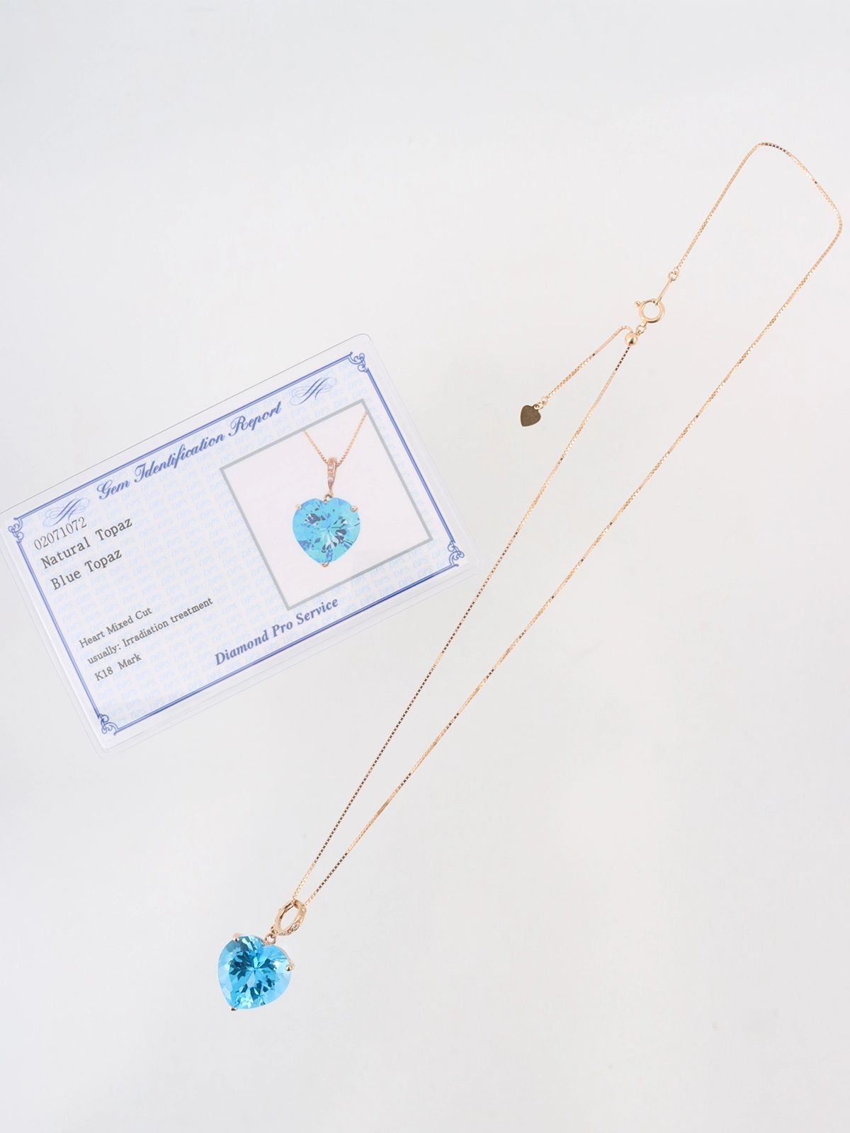 Selection Jewelry 18Kダイヤモンドブルートパーズハート
