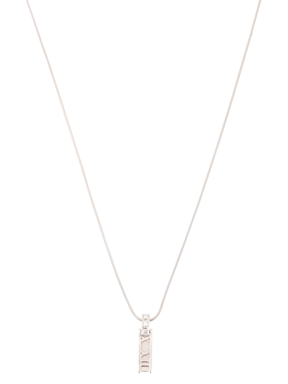 TIFFANY & CO. 18Kダイヤモンドアトラスネックレス シルバー TIFFANY & CO. 18Kダイヤモンドアトラスネックレス シルバー