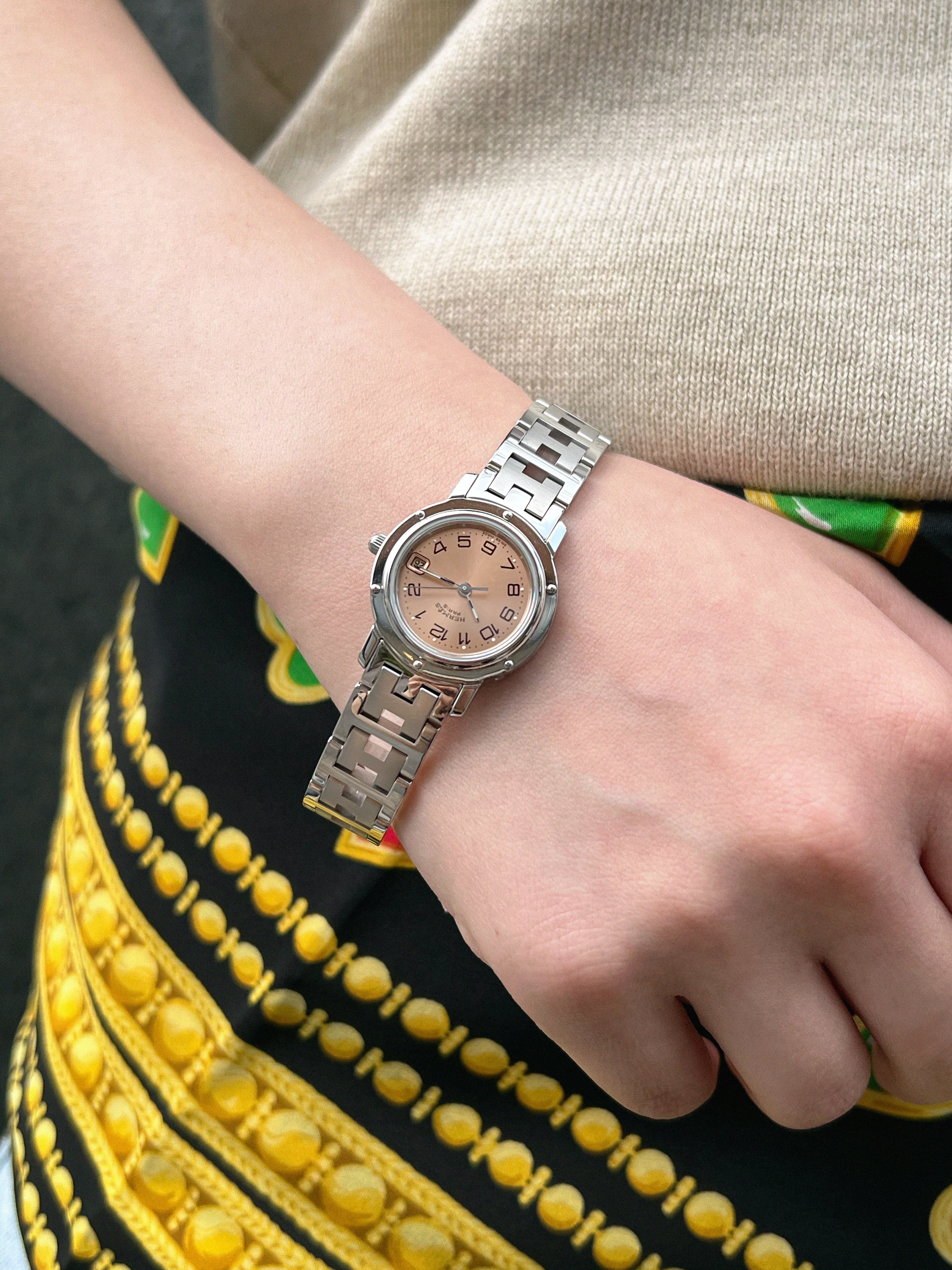 HERMES クリッパー シルバー/ピンク|VINTAGE QOO TOKYO HERMES クリッパー シルバー/ピンク|VINTAGE QOO TOKYO