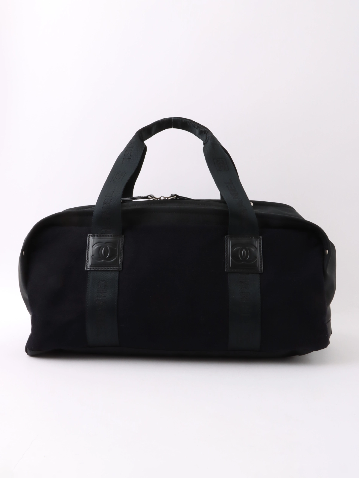 シャネル CHANEL スポーツライン ボストン バッグ ナイロン 黒