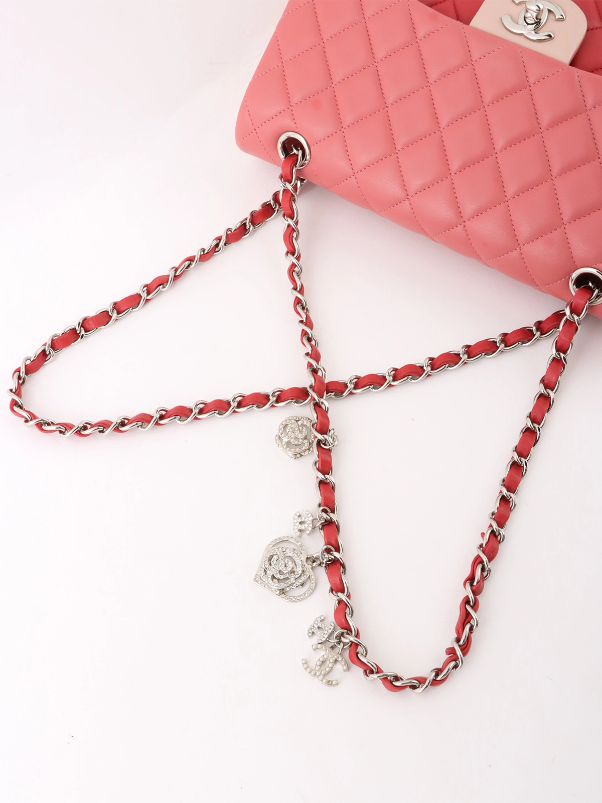 CHANEL 2014年頃製 パールラインストーンマルチチャームCCターン
