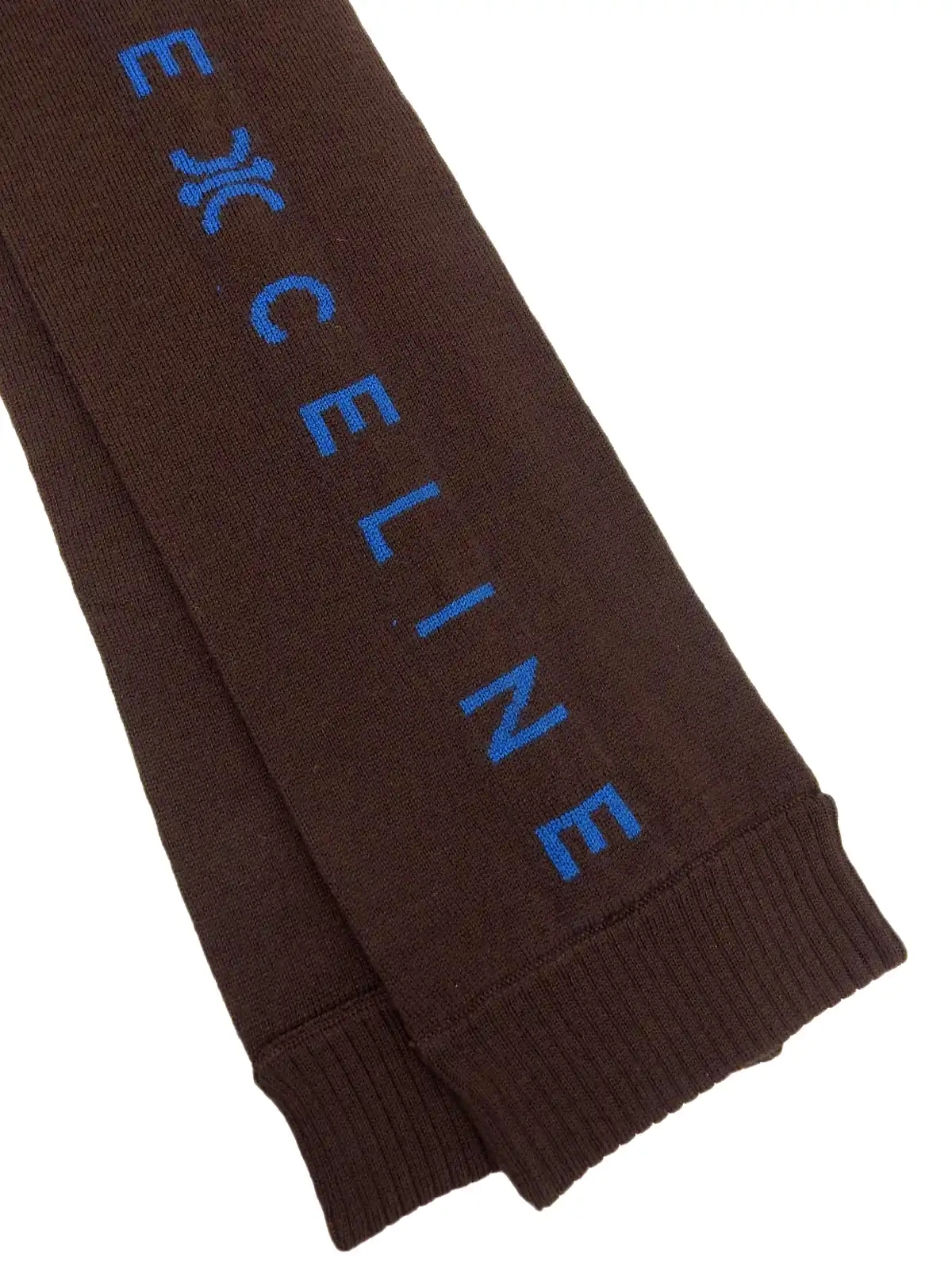 CELINE ウールロゴマフラー ブラウン/ブルー|VINTAGE QOO CELINE ウールロゴマフラー ブラウン/ブルー|VINTAGE QOO