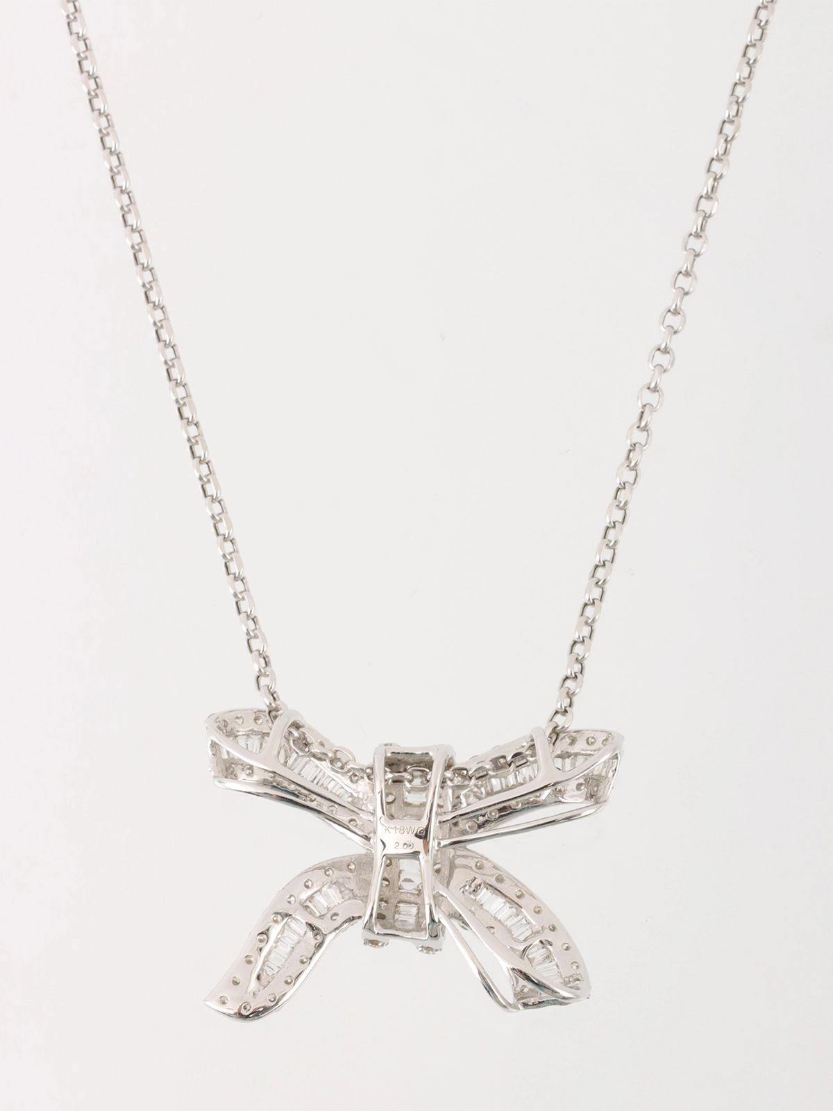 Selection Jewelry 18Kダイヤモンドリボンモチーフネックレス