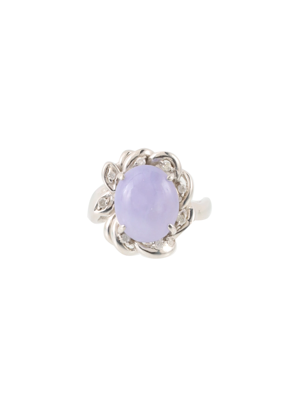 Selection Jewelry 18Kダイヤモンドジェイダイトオーバル