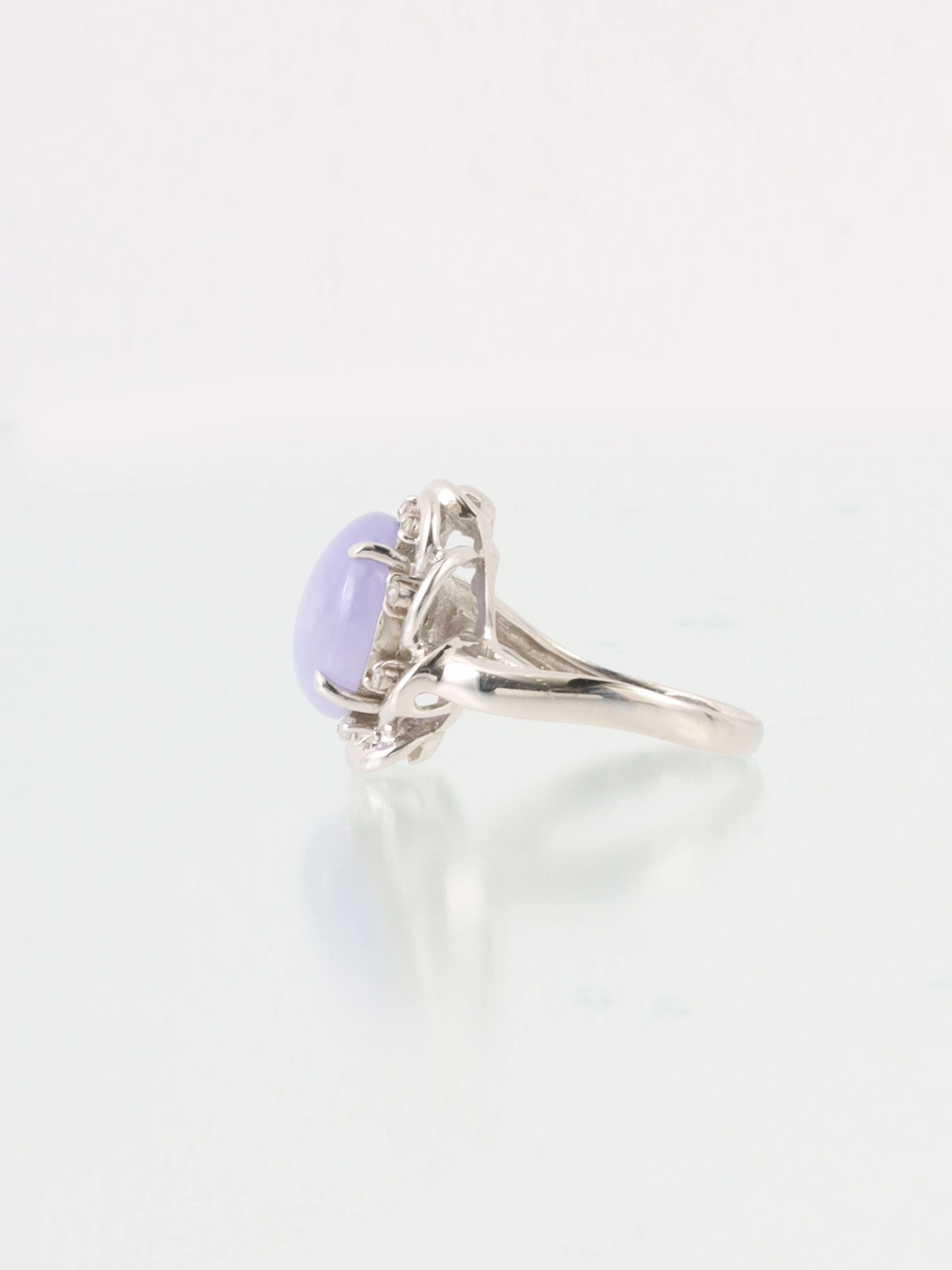 Selection Jewelry 18Kダイヤモンドジェイダイトオーバル