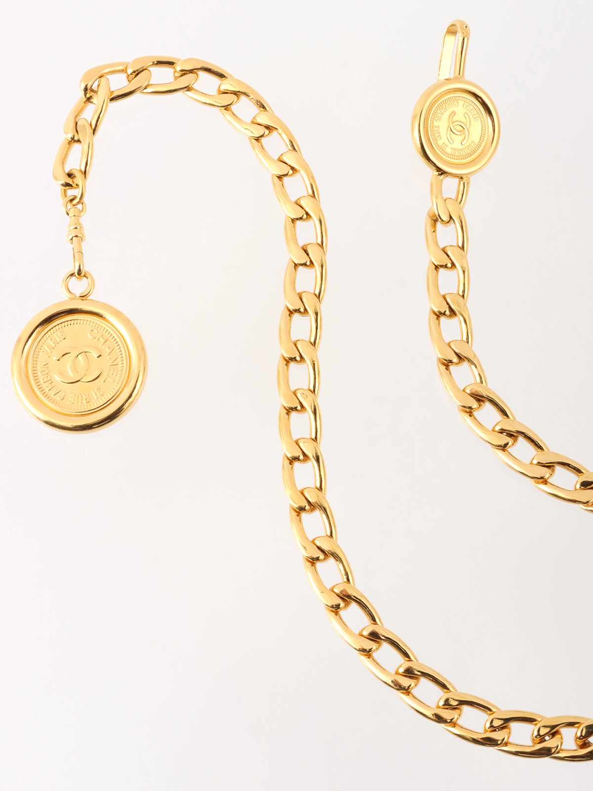 CHANEL】シャネル チェーンベルト ベルト ヴィンテージ加工 ココ