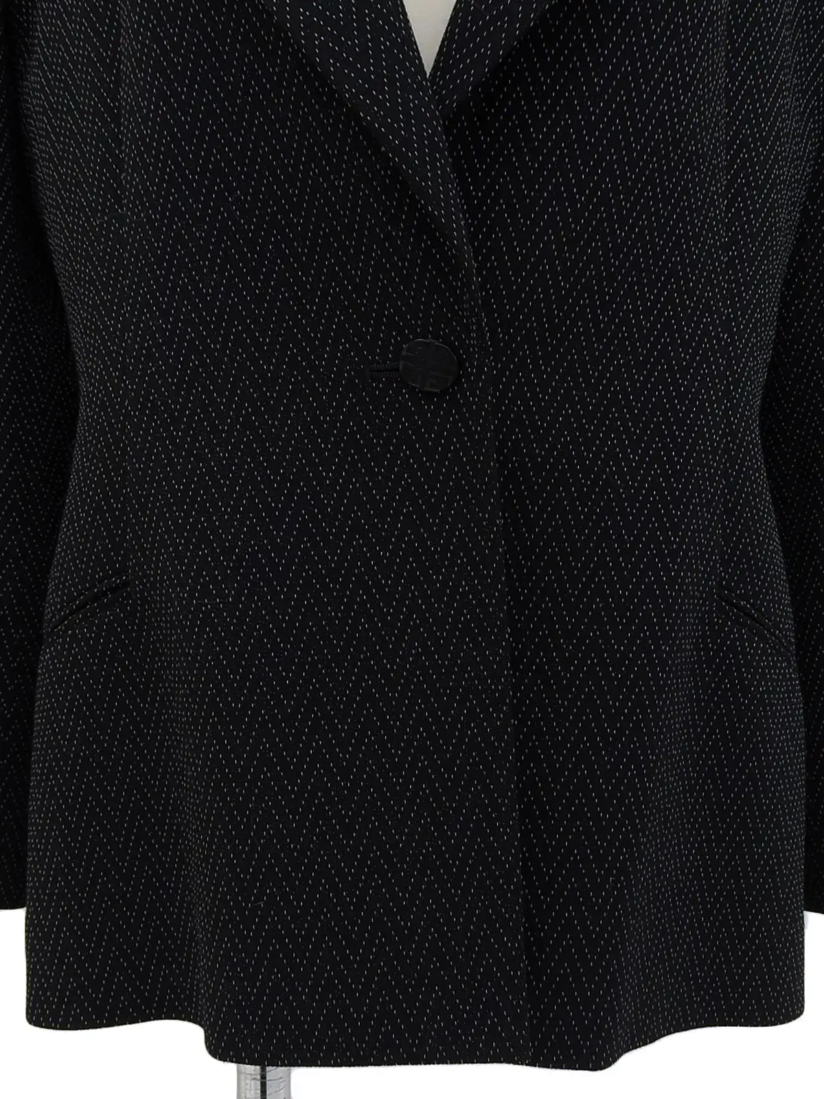 GIVENCHY デザインステッチロゴボタンジャケット ブラック