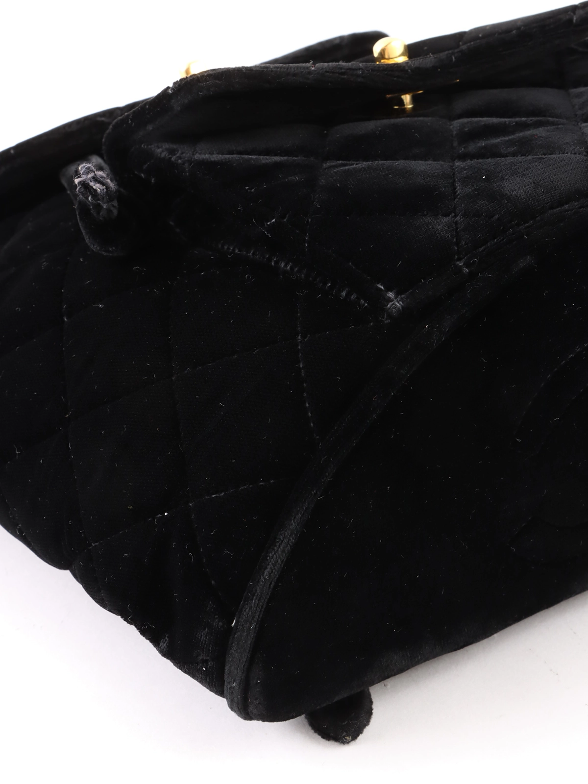 CHANEL 1995年頃製 ベルベットダブルCCターンロックバックパック