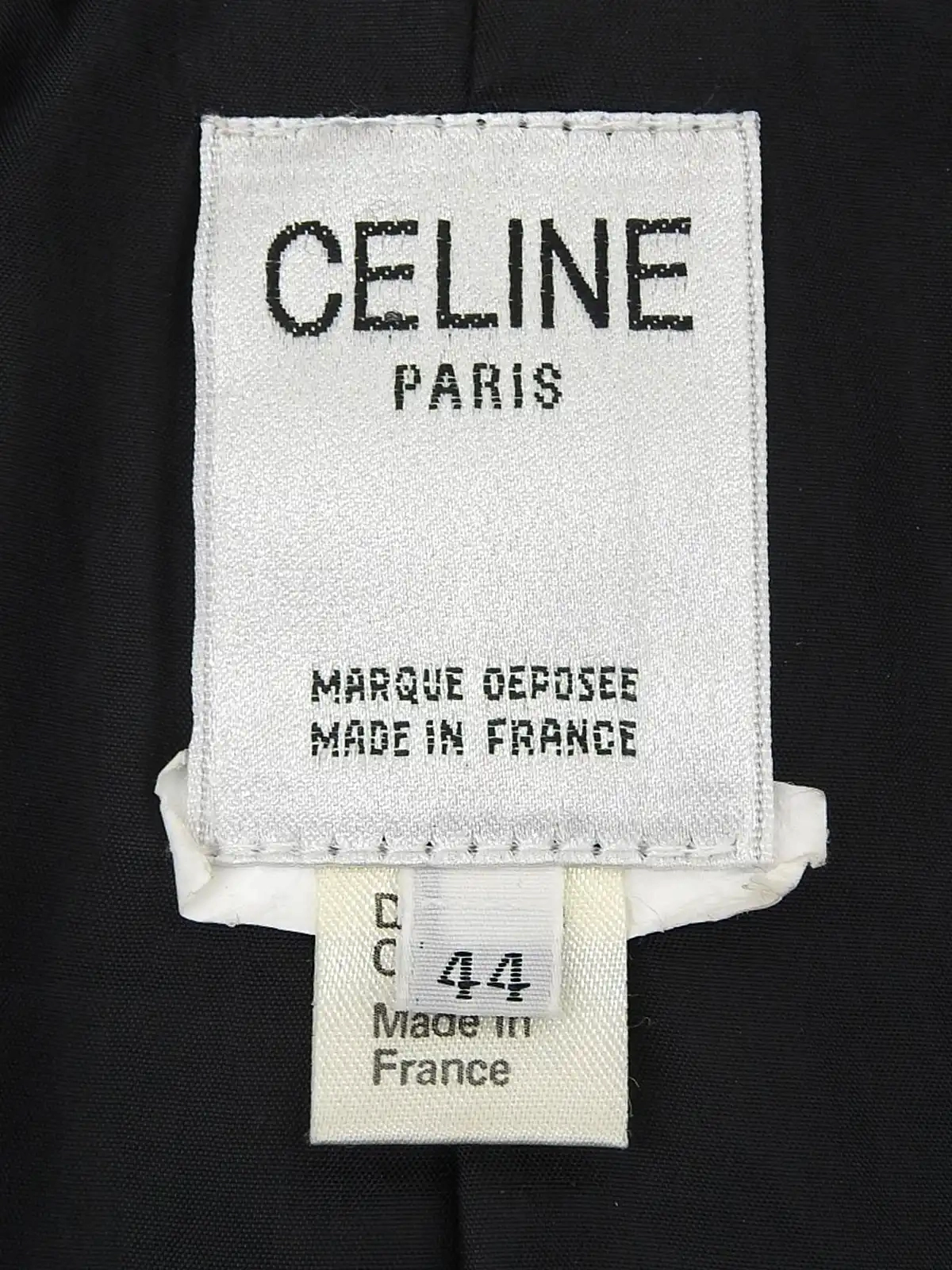 CELINE チェックパターンマカダムボタンジャケット ブラック