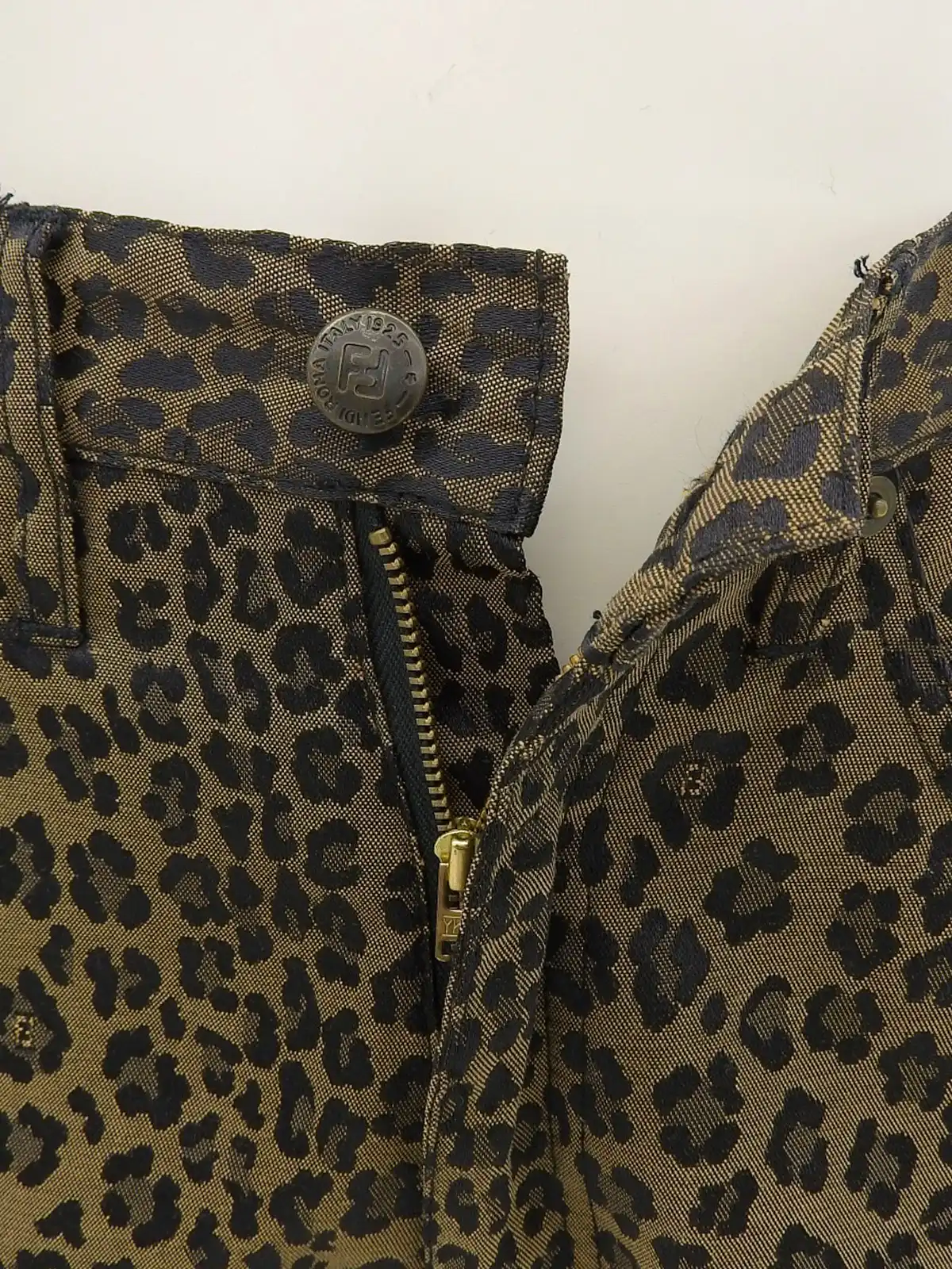 FENDI レオパードパターンパンツ ブラウン｜VINTAGE QOO TOKYO