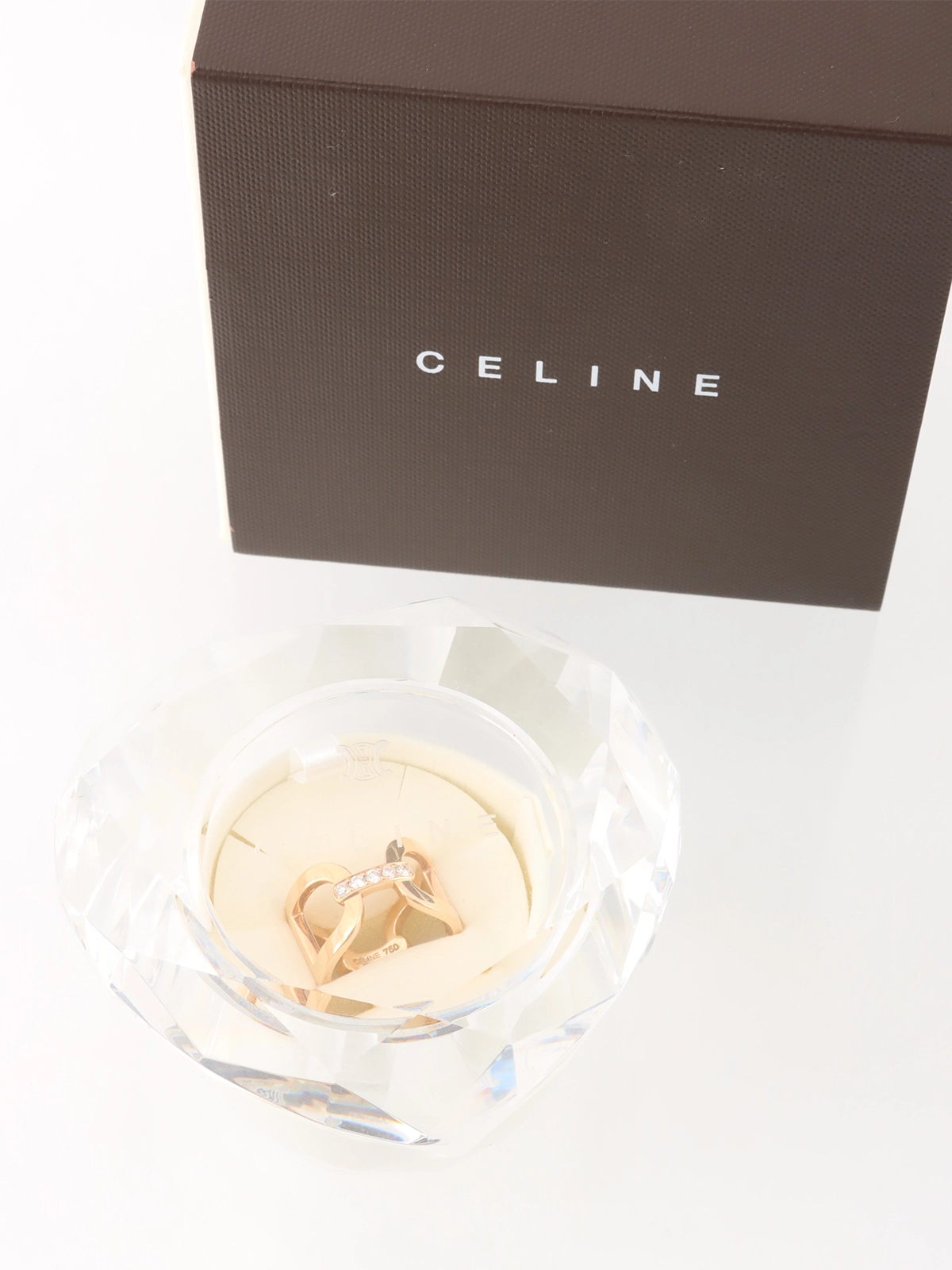 CELINE 18Kダイヤモンドデザインリング ゴールド｜VINTAGE QOO