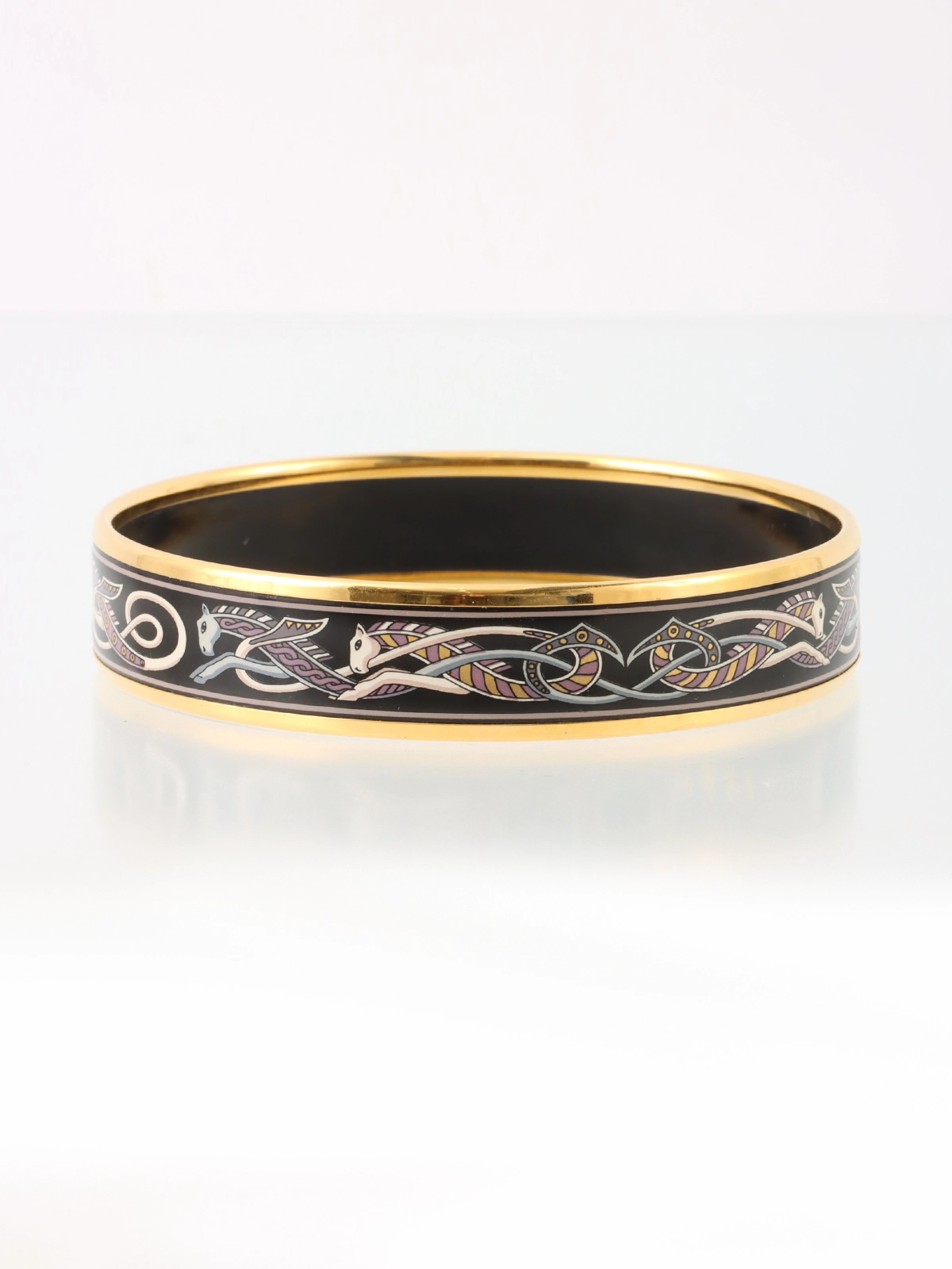 Franch Vintage Oval Rectangle Silver Chain Bracelet フランス