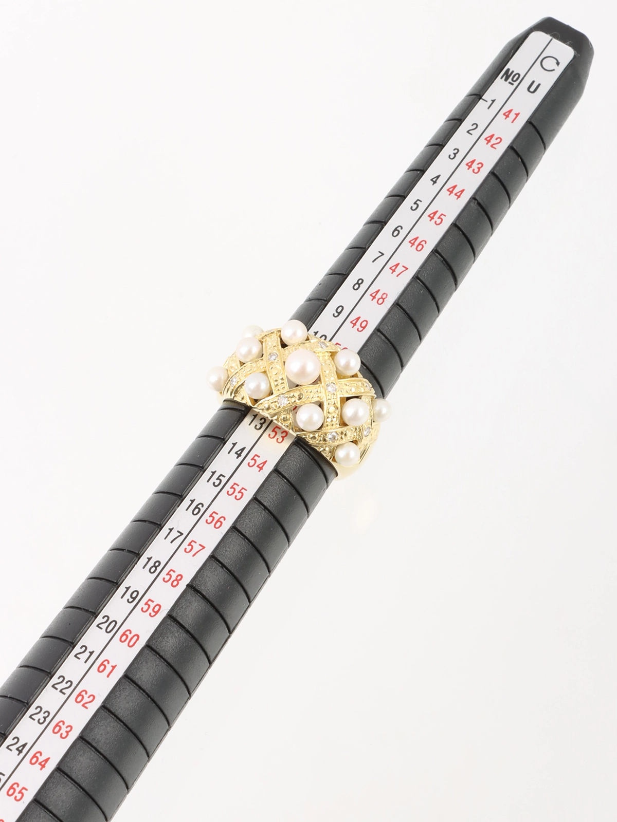 Selection Jewelry 18Kパールダイヤモンドデザインリング