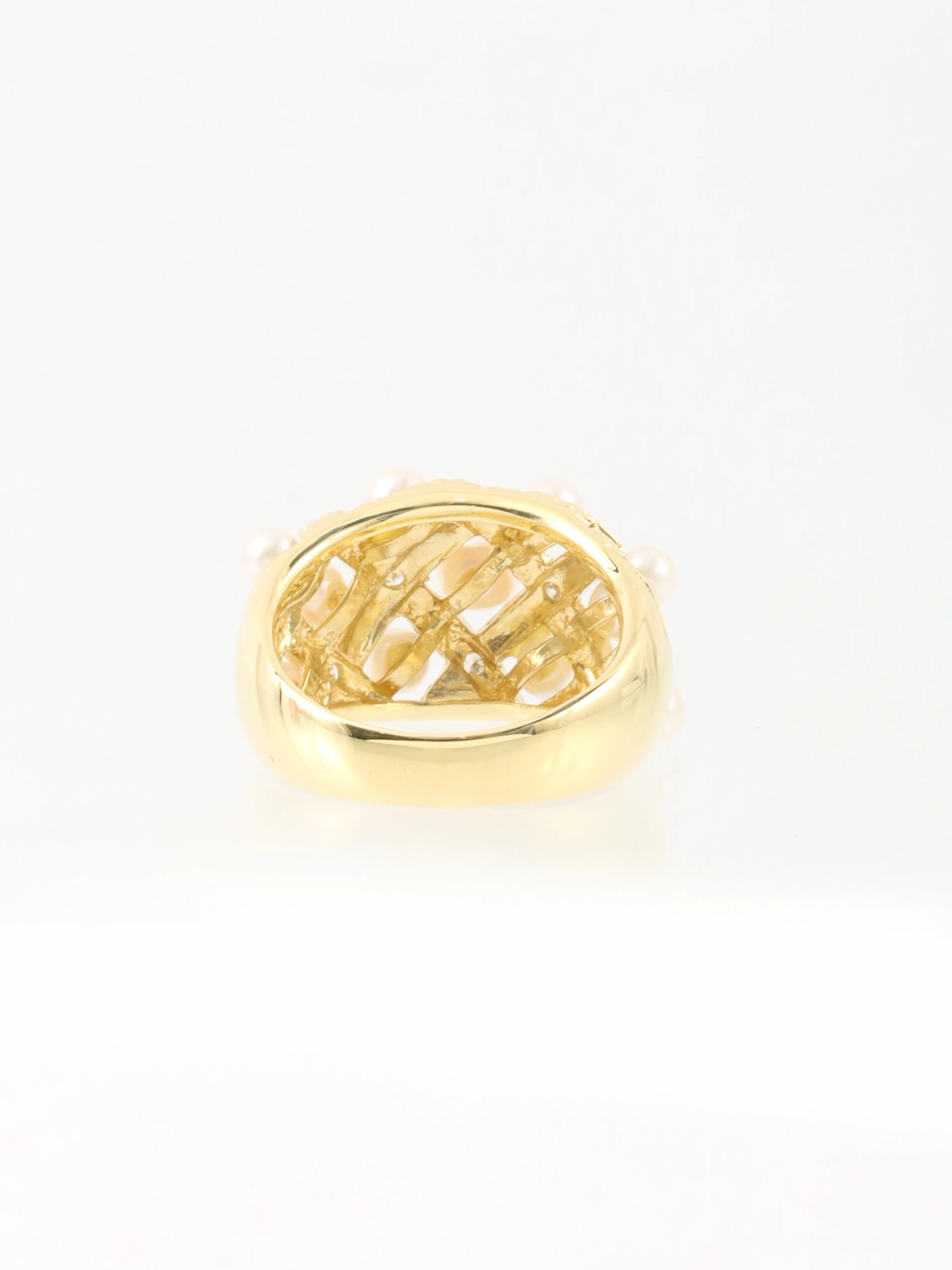 Selection Jewelry 18Kパールダイヤモンドデザインリング