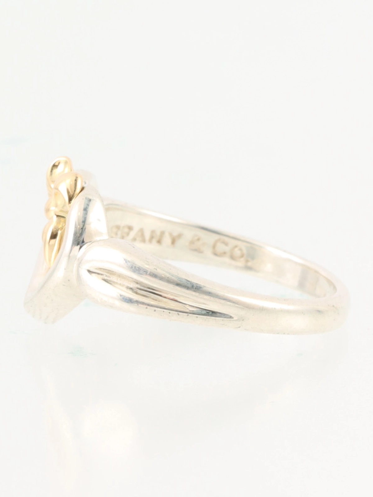 TIFFANY & CO. 18K925ハートリボンモチーフリング シルバー