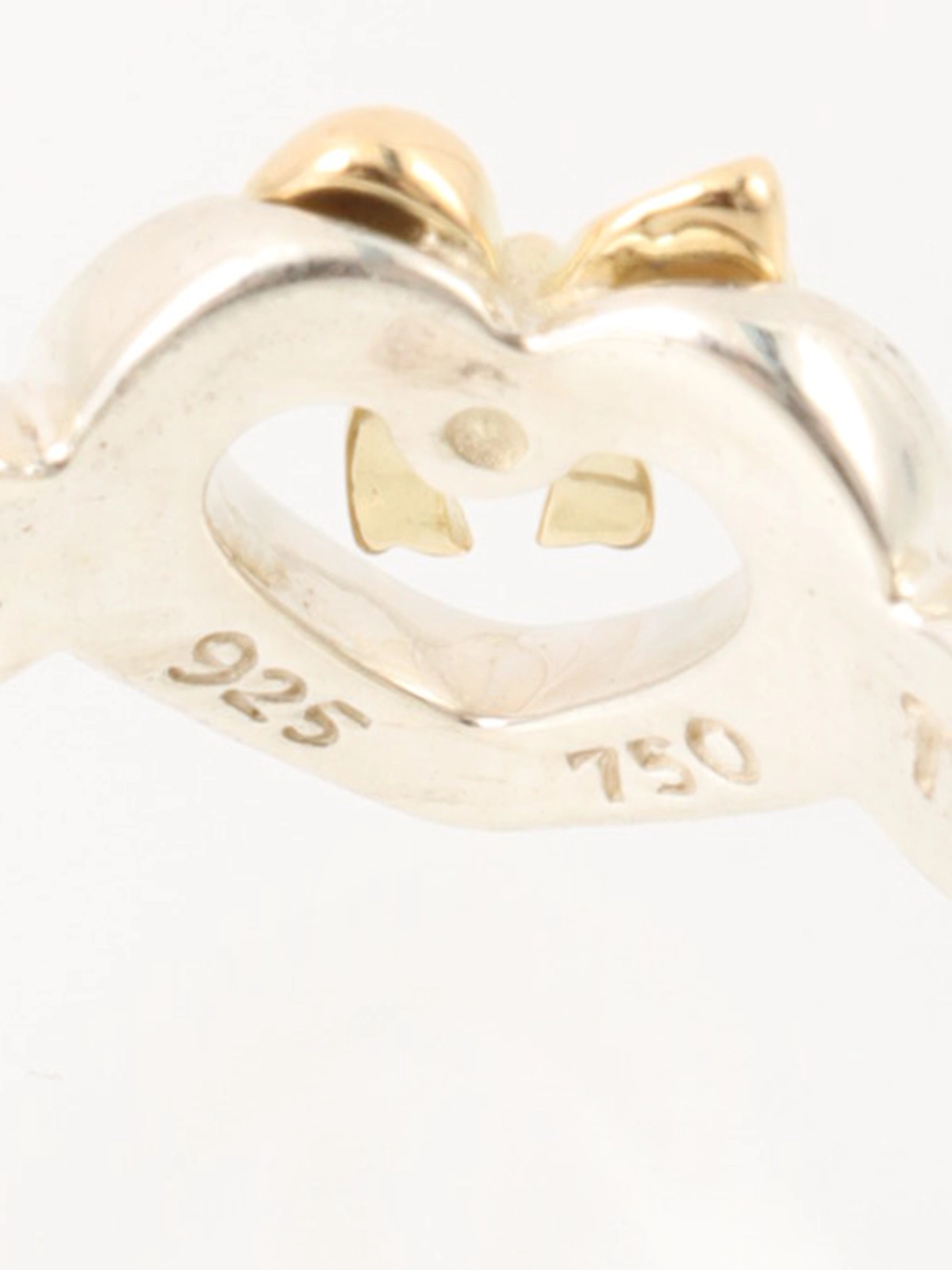 TIFFANY & CO. 18K925ハートリボンモチーフリング シルバー