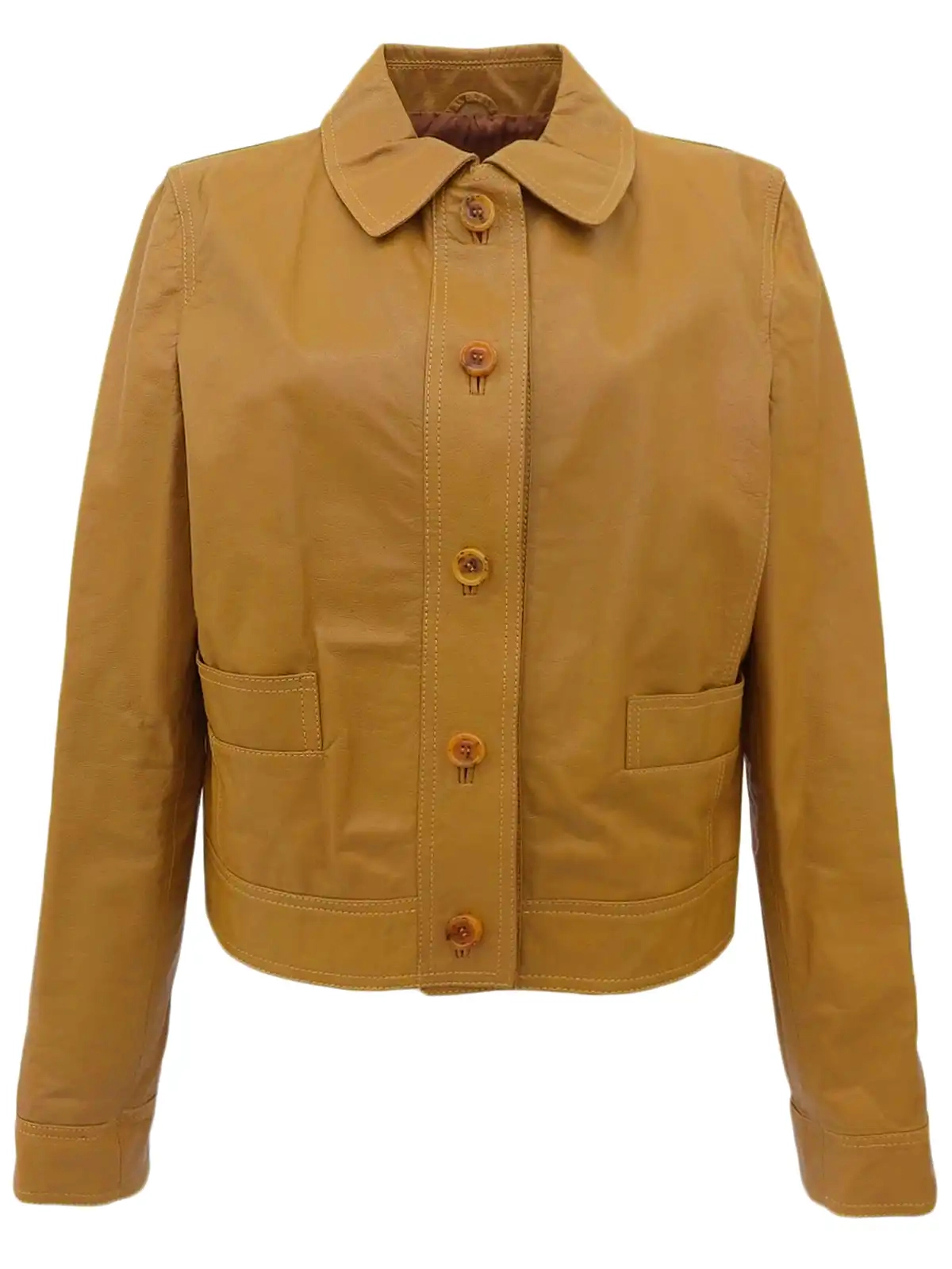 PRADA レザージャケット キャメル｜VINTAGE QOO TOKYO
