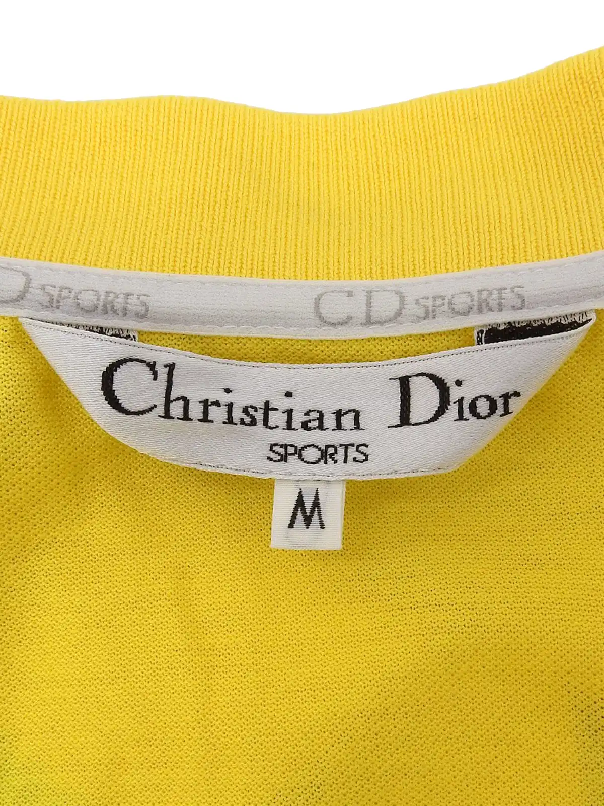 DIOR バイカラーロゴボタンポロシャツ イエロー／ライトグリーン