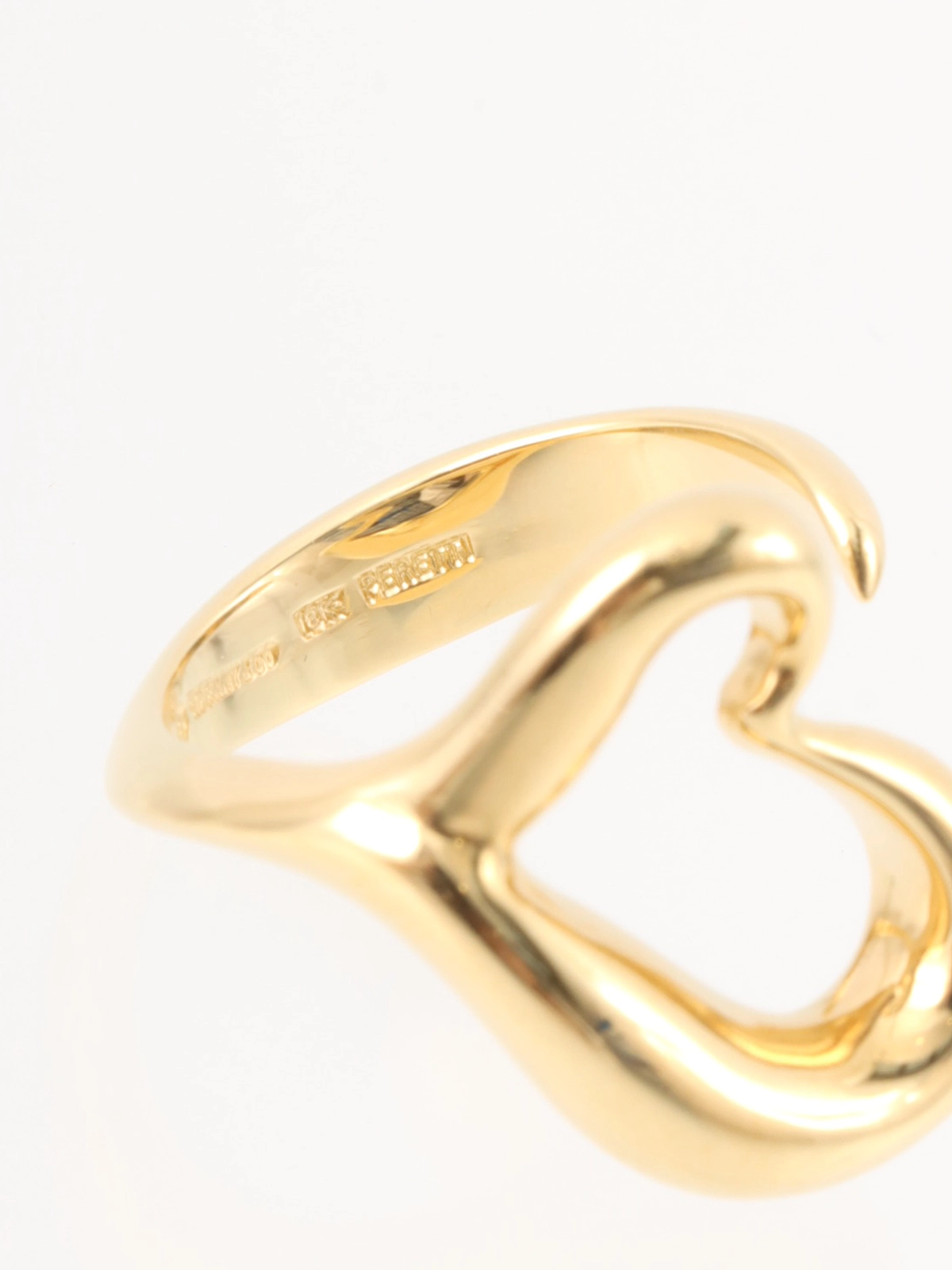 希少 Tiffany フルハート 2P ダイヤ リング 18K ヴィンテージ TIFFANY & CO. 18Kオープンハートリング ゴールド｜VINTAGE QOO