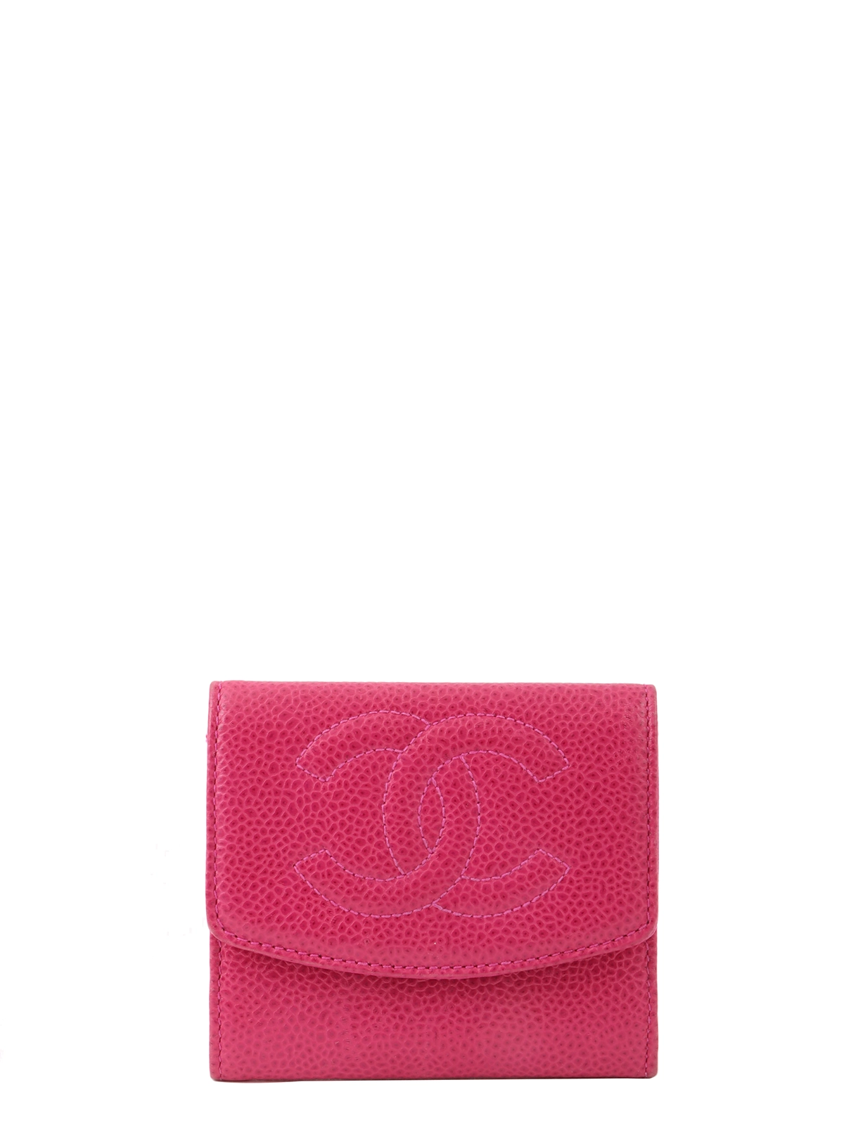 CHANEL 1995年頃製 キャビアスキンCCマークステッチコインケース