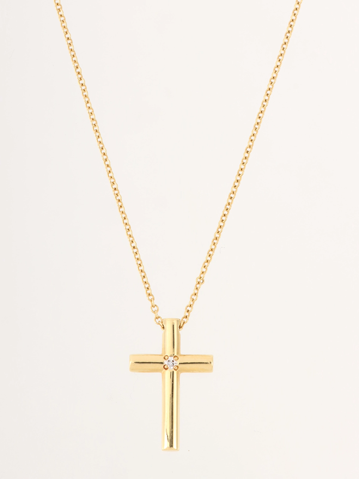 ティファニー クロス ダイヤ ネックレス 18Kゴールド TIFFANY & CO. 18Kダイヤモンドクロスネックレス ゴールド