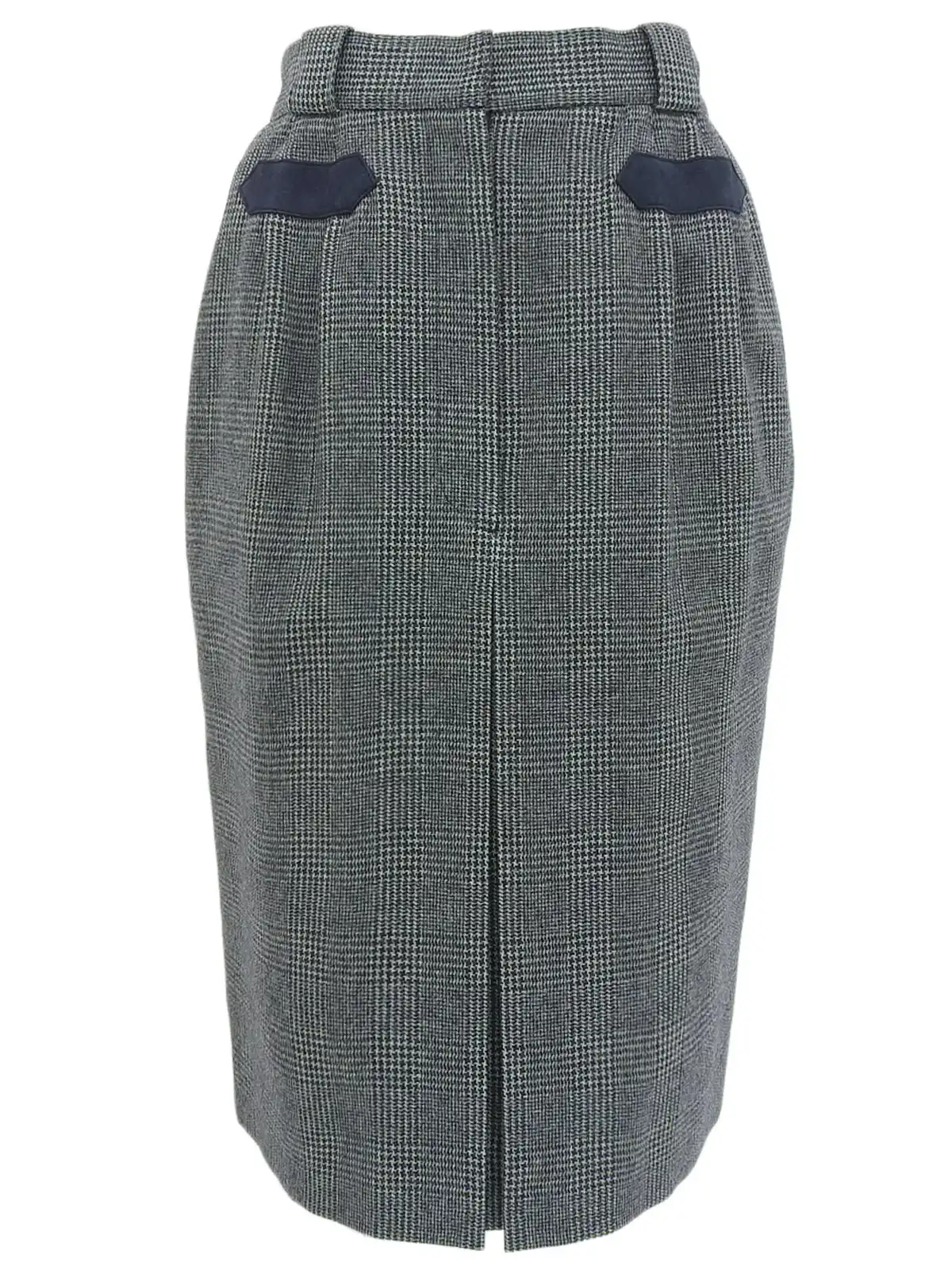 DIOR ウールチェックパターンペンシルスカート グレー|VINTAGE DIOR ウールチェックパターンペンシルスカート グレー|VINTAGE