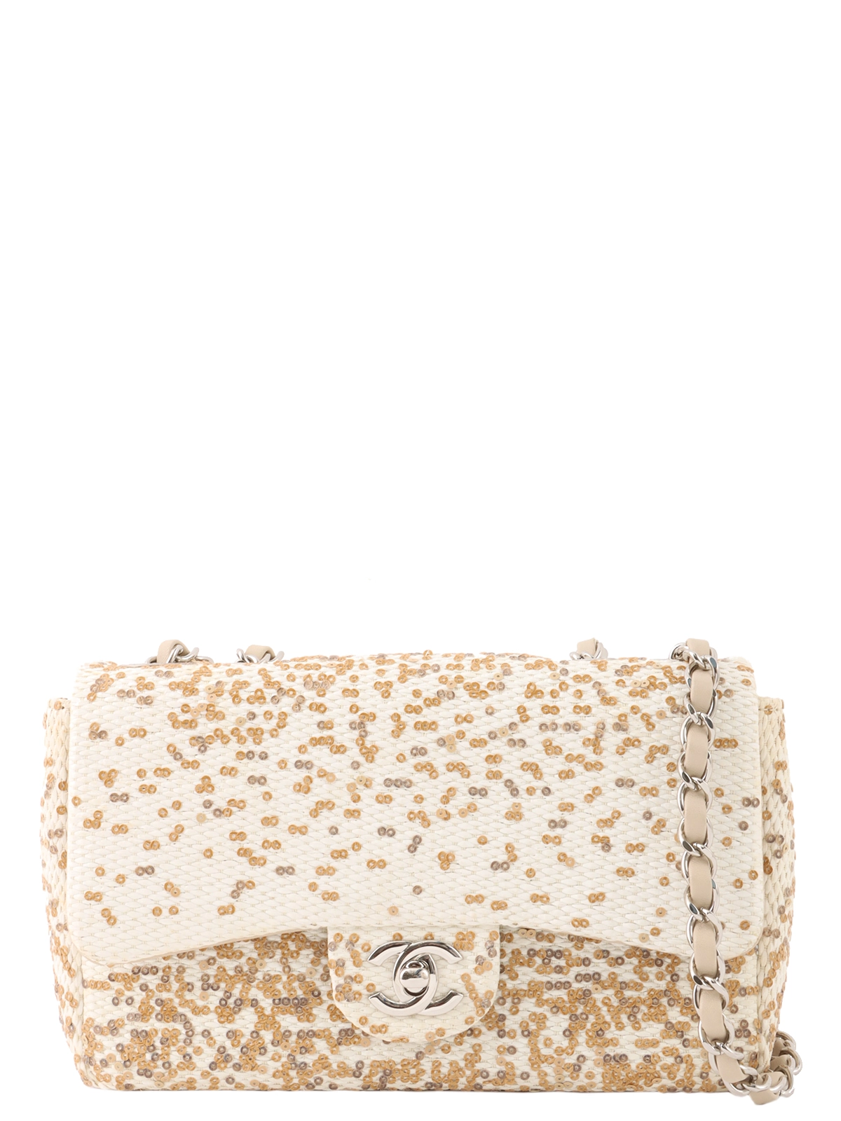 CHANEL 2014年頃製 ストロースパンコールCCターンロックチェーン CHANEL 2014年頃製 ストロースパンコールCCターンロックチェーン