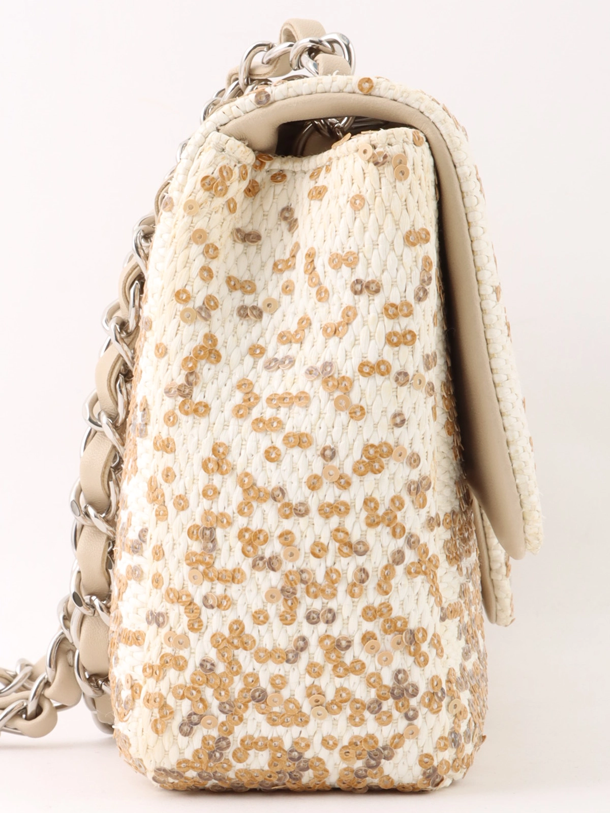 CHANEL 2014年頃製 ストロースパンコールCCターンロックチェーン CHANEL 2014年頃製 ストロースパンコールCCターンロックチェーン
