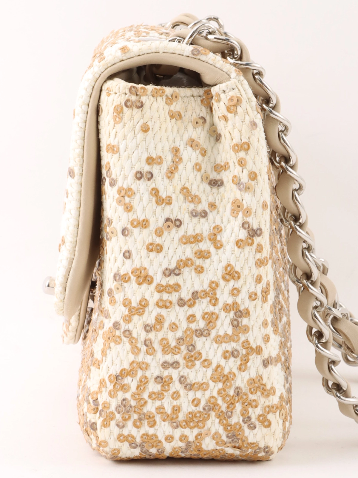 CHANEL 2014年頃製 ストロースパンコールCCターンロックチェーン CHANEL 2014年頃製 ストロースパンコールCCターンロックチェーン