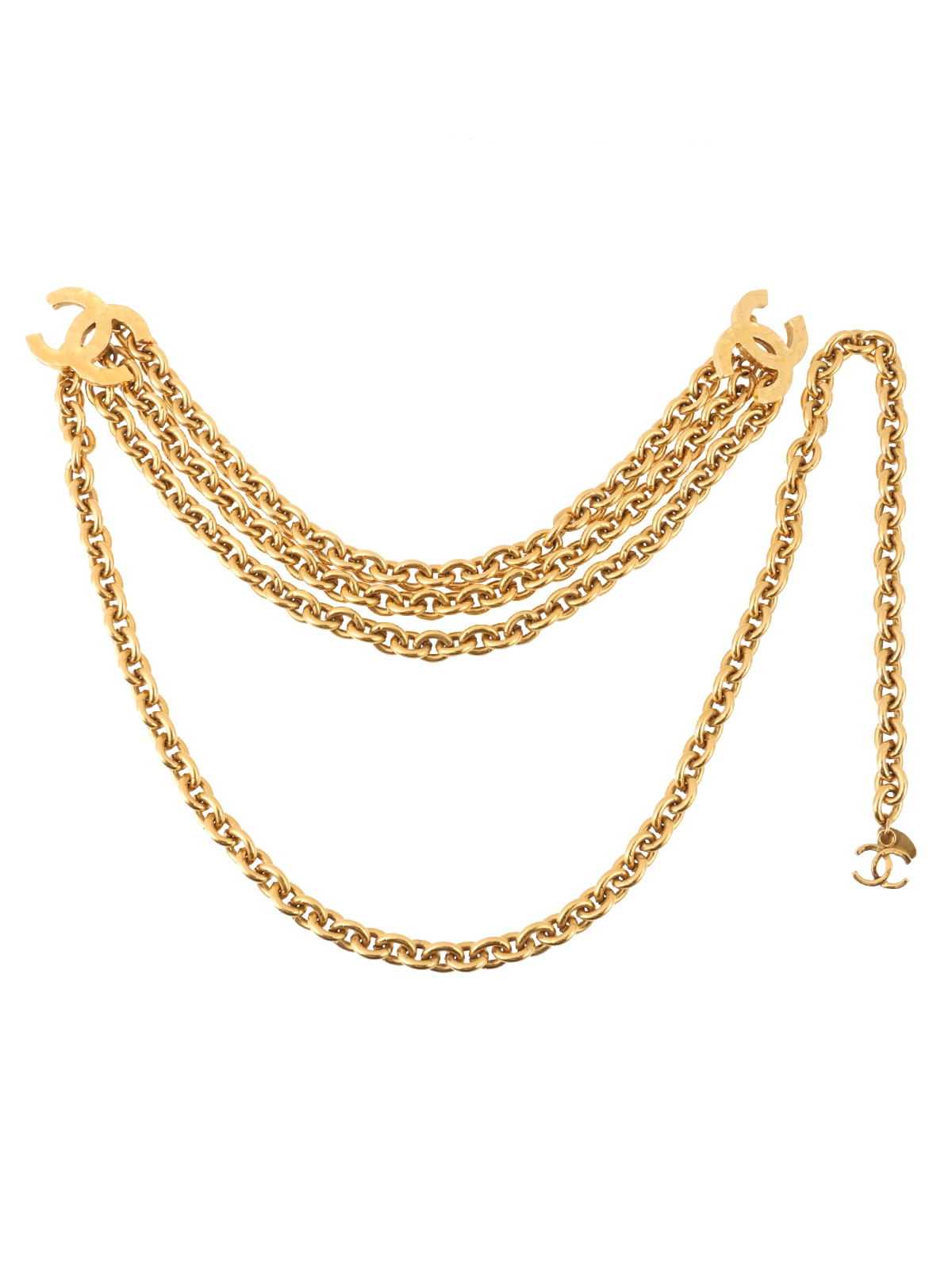 【10％OFF】 CHANEL トリプルCCマークチェーンベルト ゴールド｜VINTAGE QOO トップス