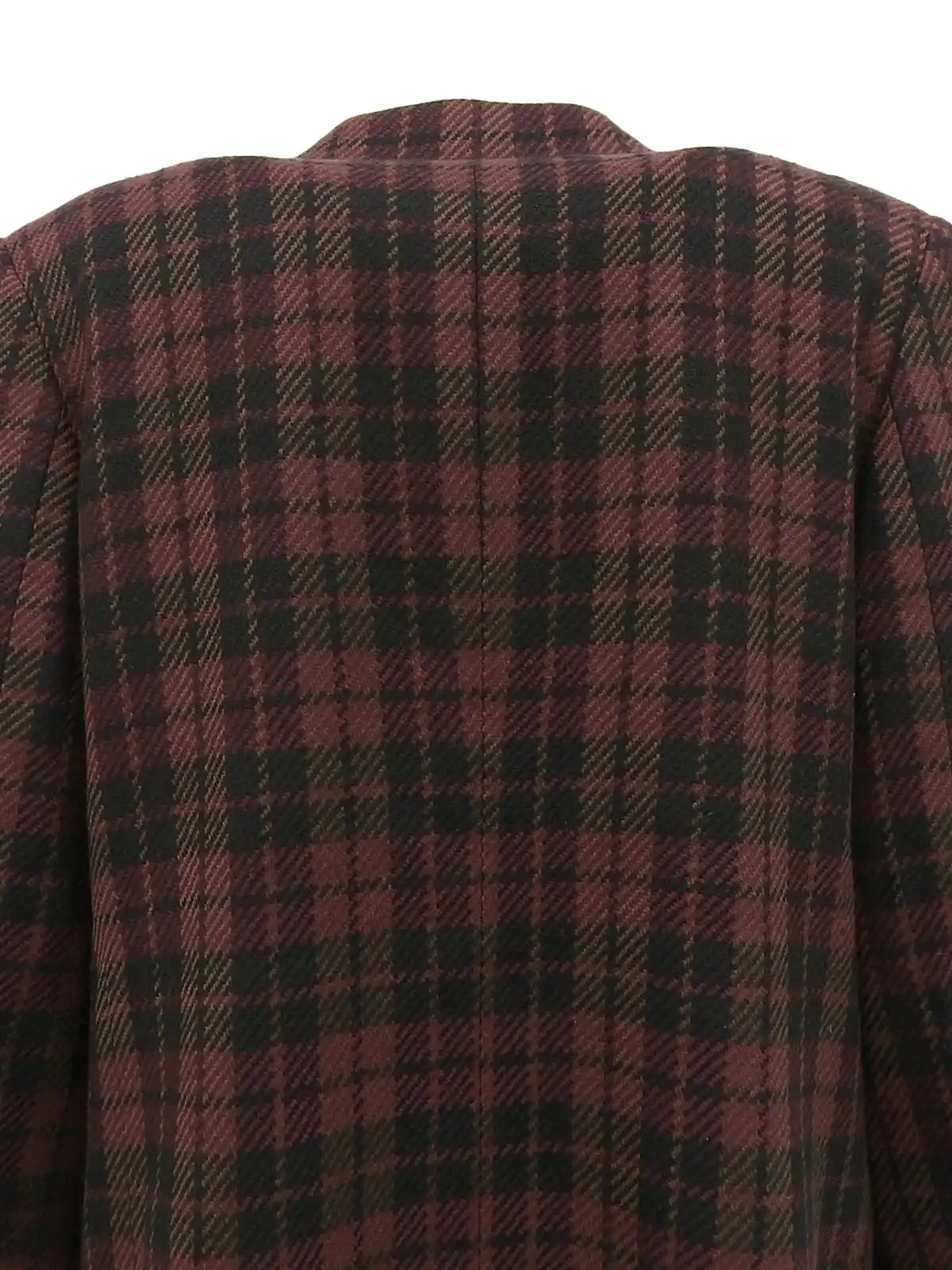 BURBERRY チェックパターンダブルブレストジャケット ボルドー BURBERRY チェックパターンダブルブレストジャケット ボルドー