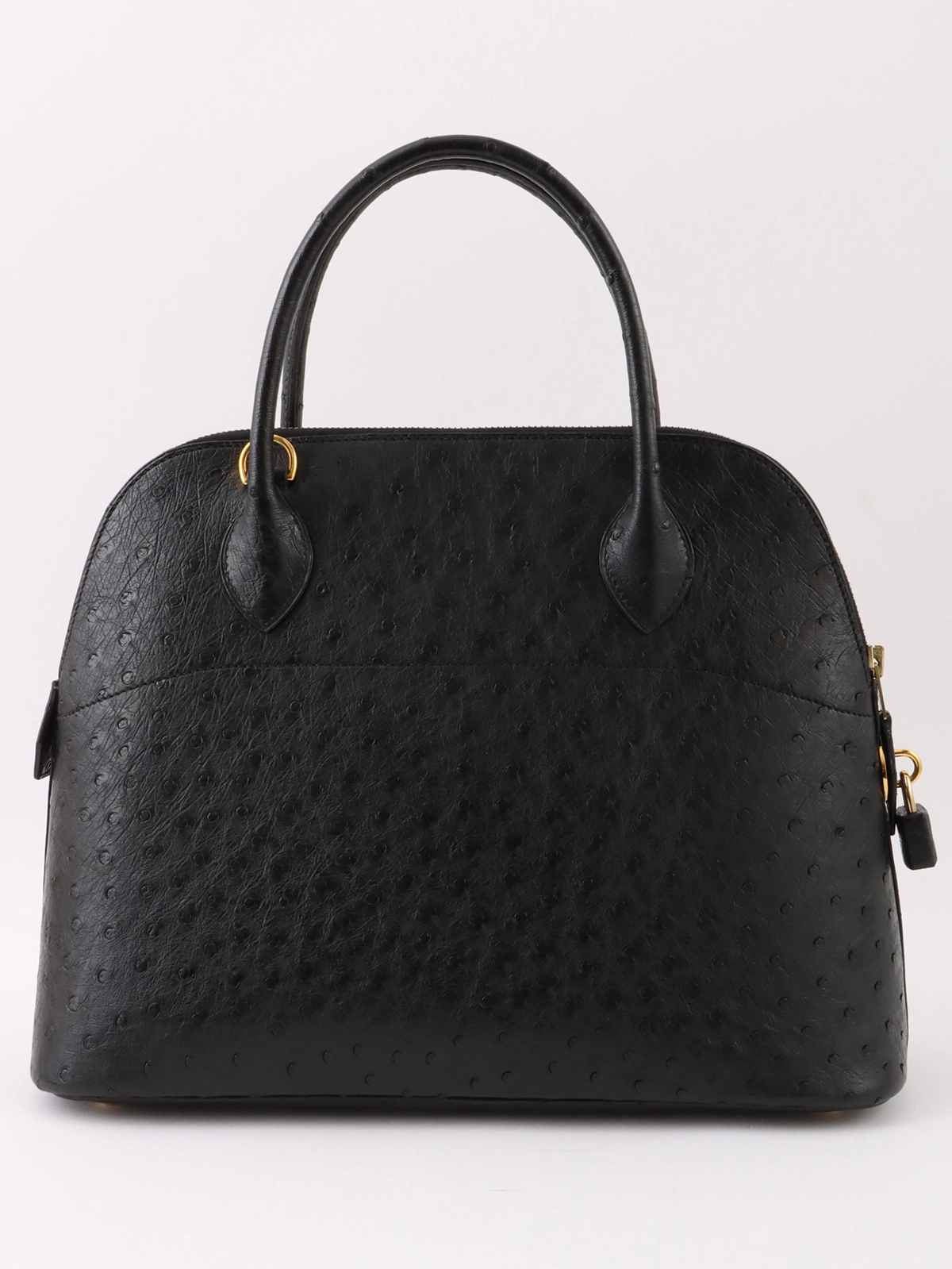 T*e様 HERMES オーストリッチ1980年代 ビンテージ HERMES 1996年製 オーストリッチボリード31 ブラック｜VINTAGE