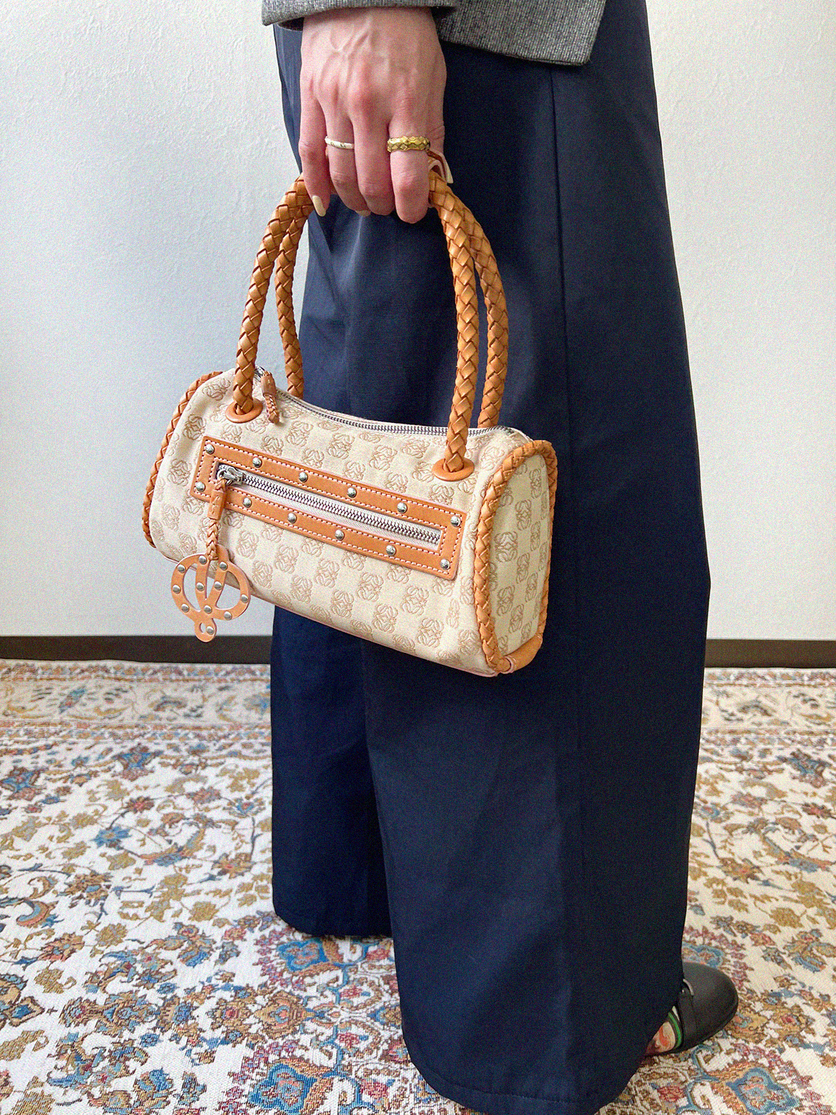 ひ767 美品 LOEWE オールドロエベ バングル ゴールド ヴィンテージ