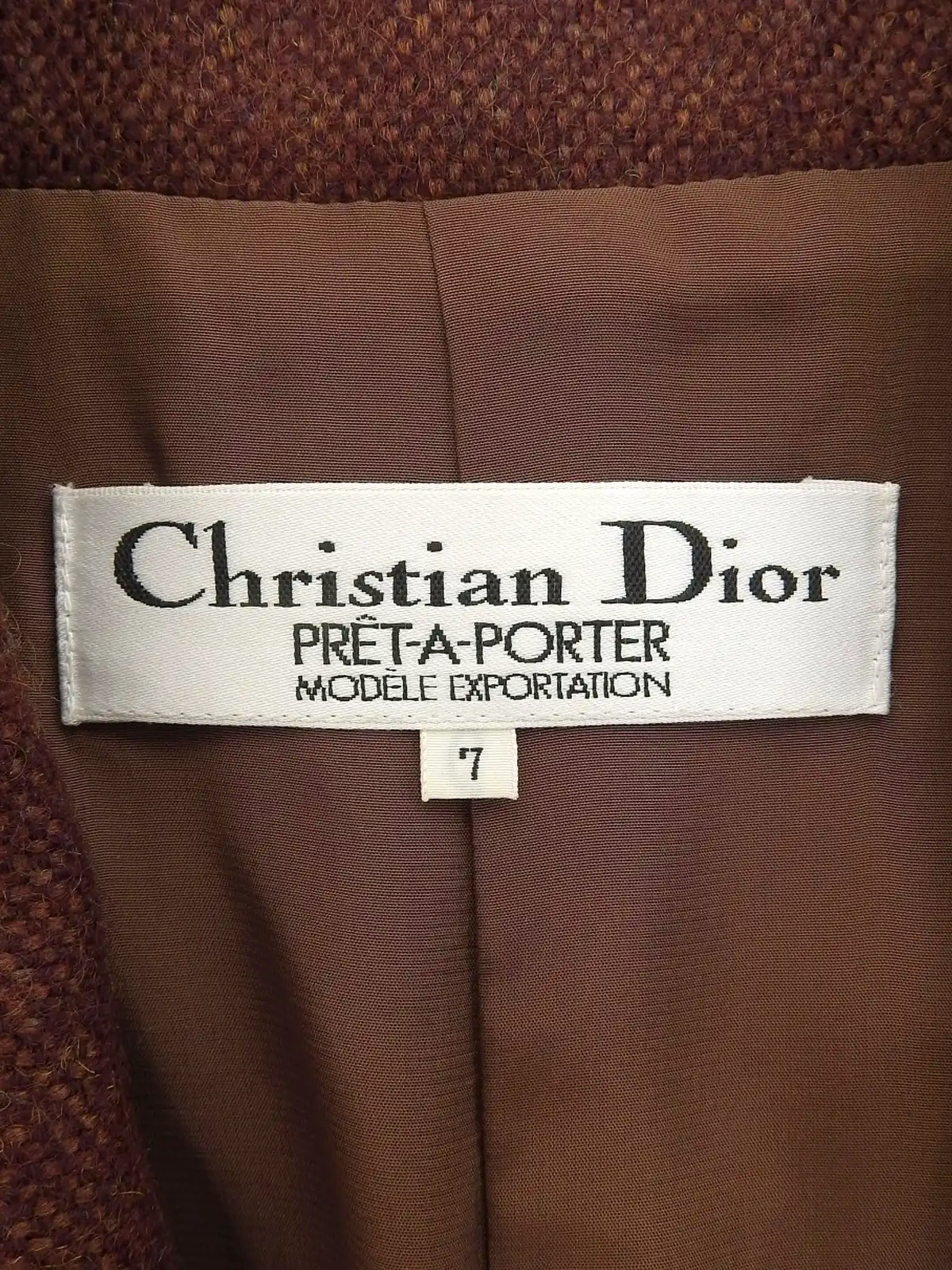 DIOR ウールストライプパターンセットアップ ブラウン｜VINTAGE