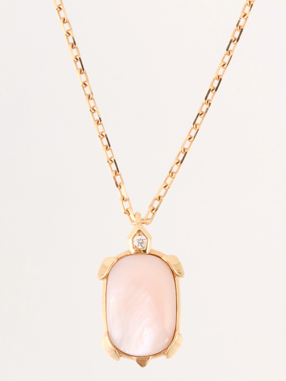 CARTIER 18Kダイヤモンドマザーオブパールトーチュネックレス