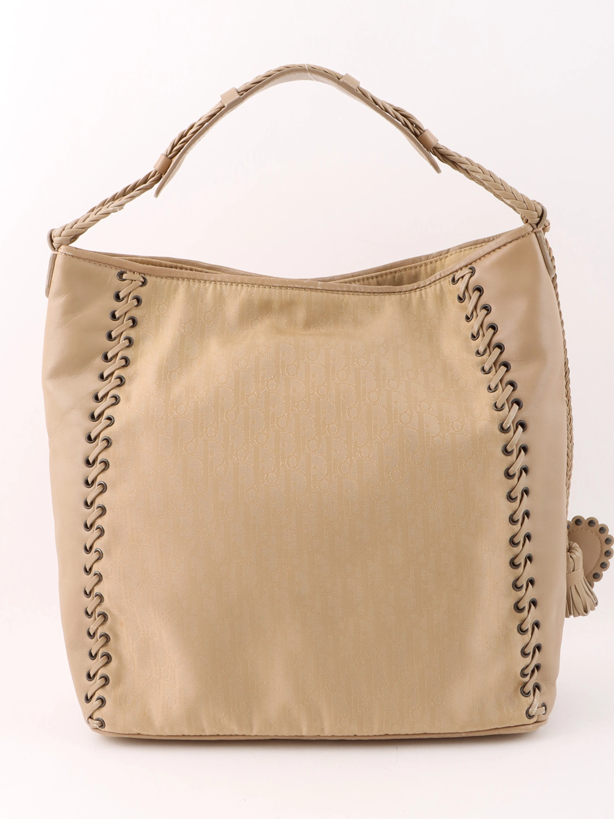 DIOR トロッタパターンワンショルダーバッグ ベージュ｜VINTAGE