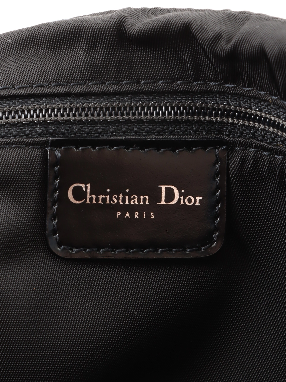 DIOR デニムマリスパールロゴプレートショルダーバッグ ブラック
