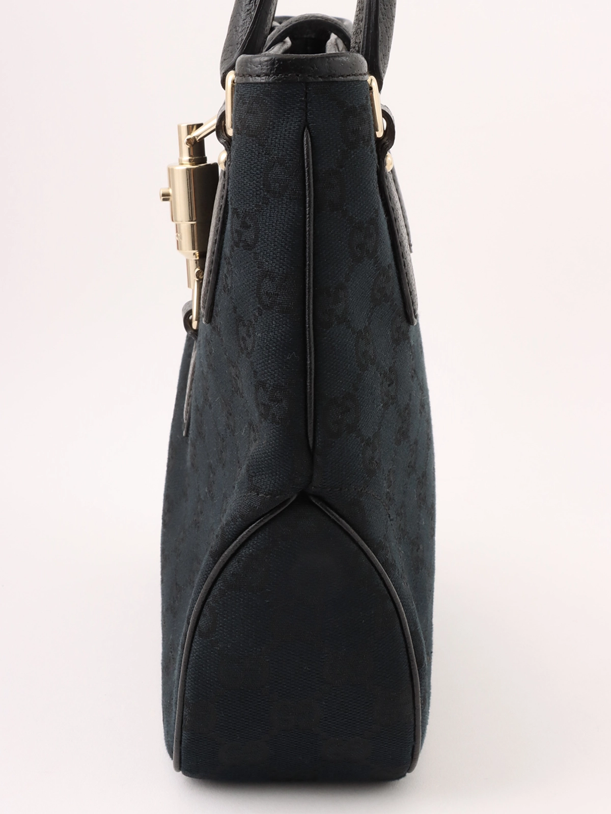 全国送料無料ギフト GUCCI キャンバスGGパターントートバッグ ブラック｜VINTAGE QOO バッグ