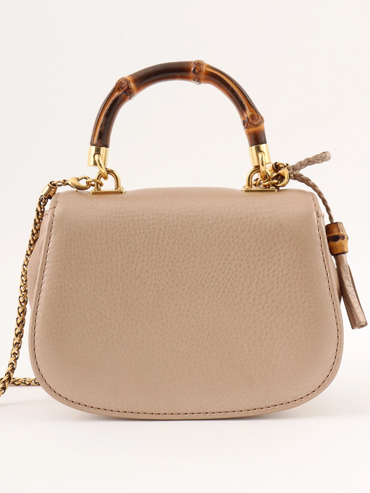 GUCCI バンブー2wayミニバッグ ピンクベージュ｜VINTAGE QOO