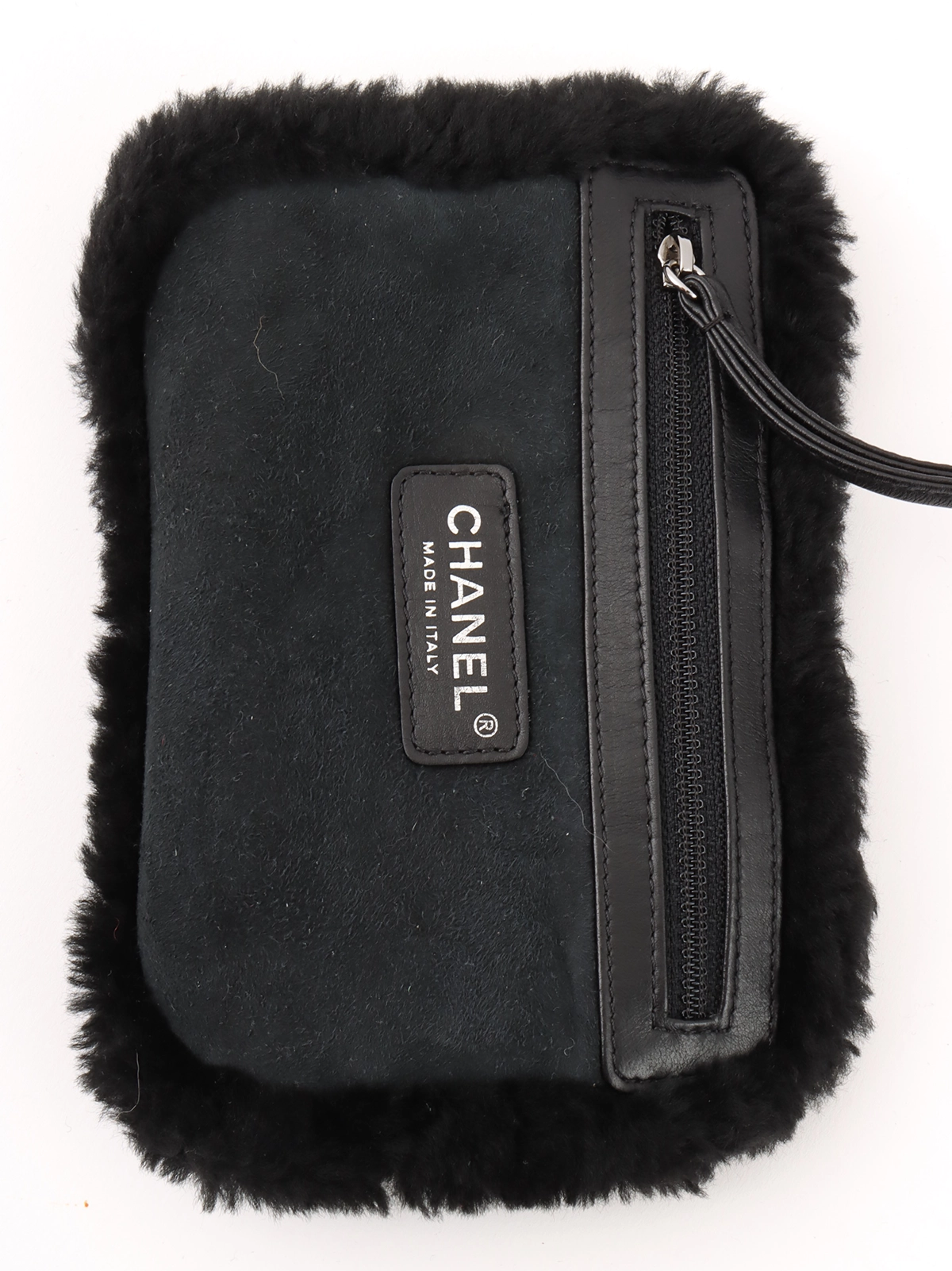 CHANEL 2005年頃製 ムートンCCマークステッチショルダーバッグ