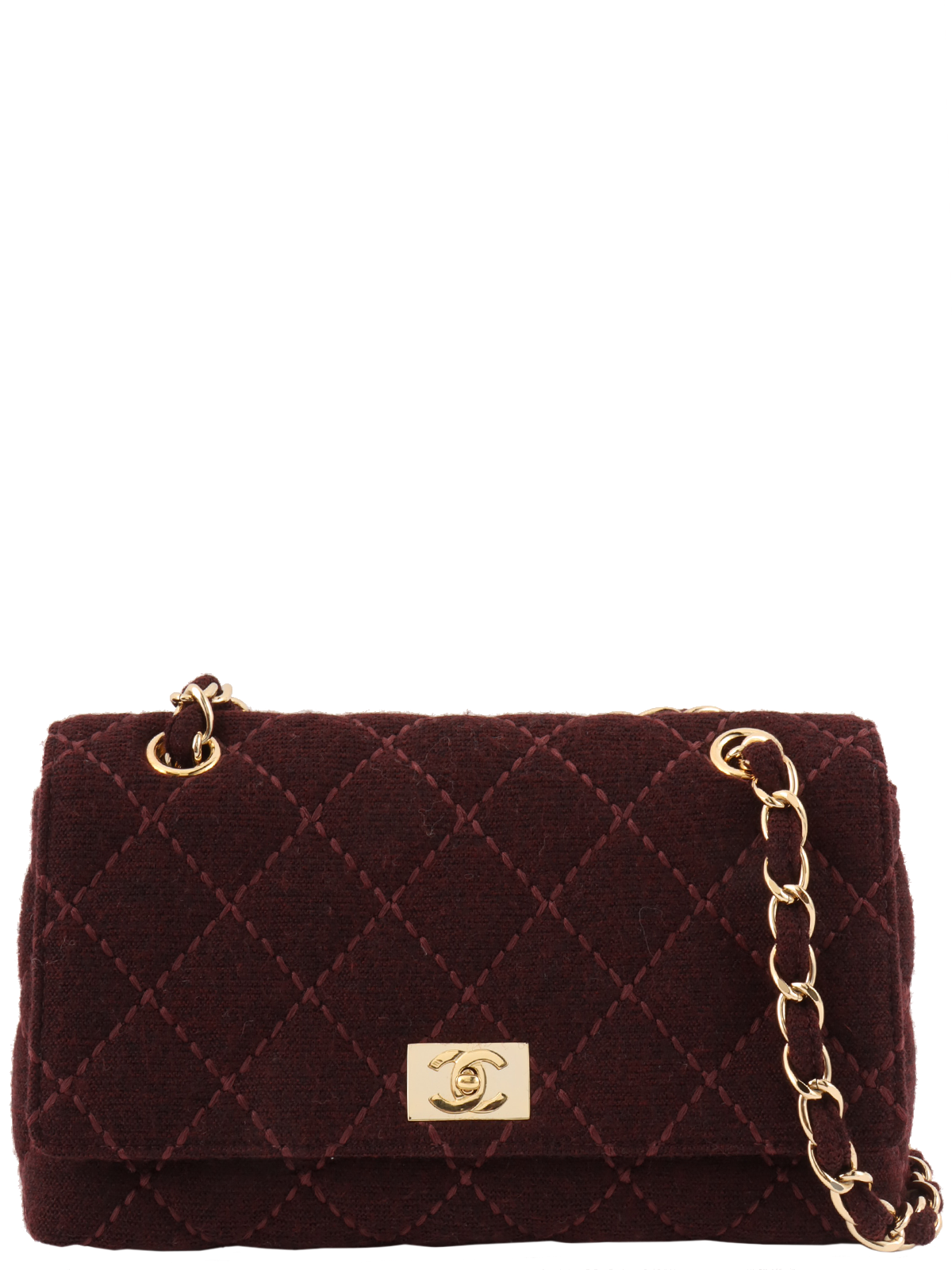 CHANEL 2001年頃製 ワイルドステッチCCターンロックチェーン