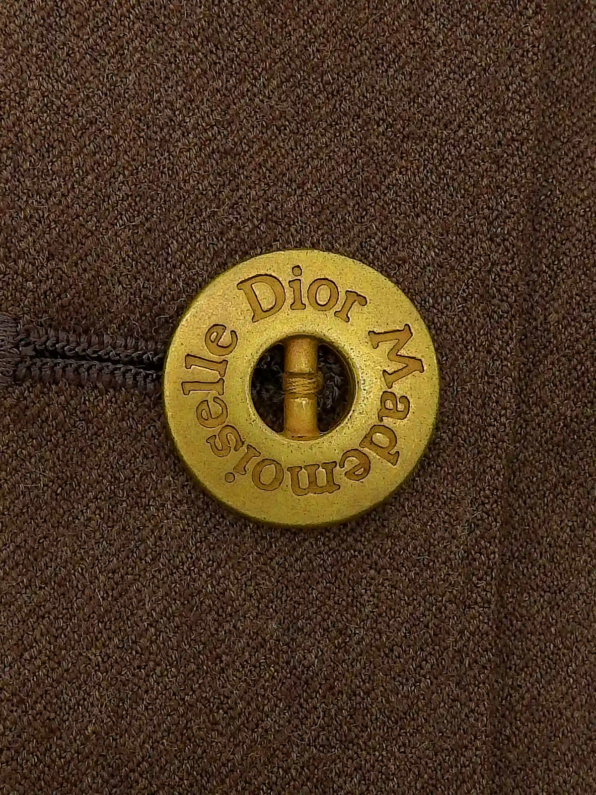 DIOR ウールロゴボタンダブルブレストジャケット ブラウン