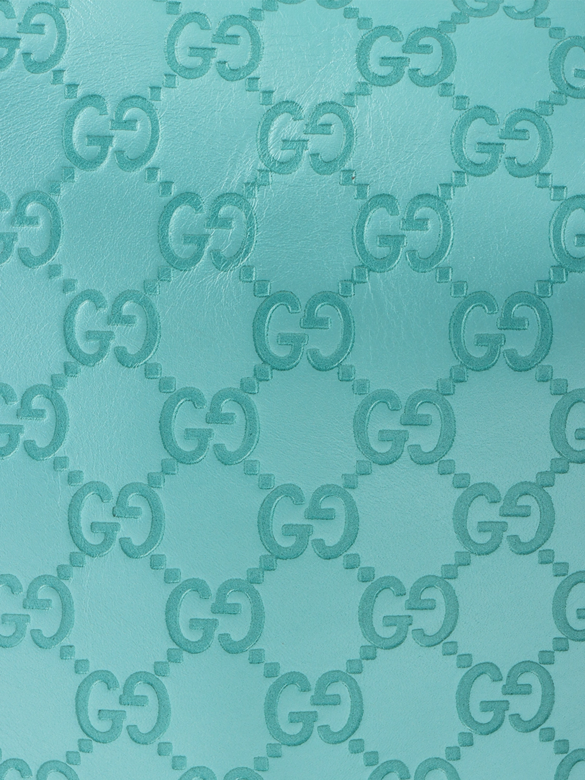 GUCCI GGパターンロゴプレートワンショルダーバッグ ターコイズ