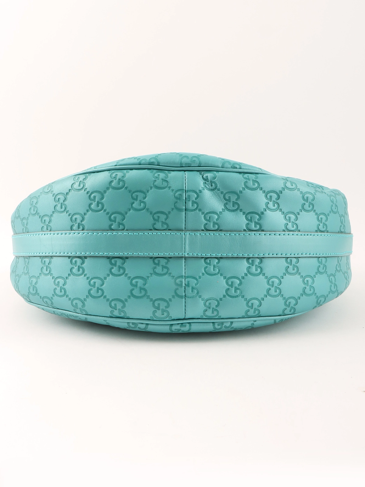 GUCCI GGパターンロゴプレートワンショルダーバッグ ターコイズ