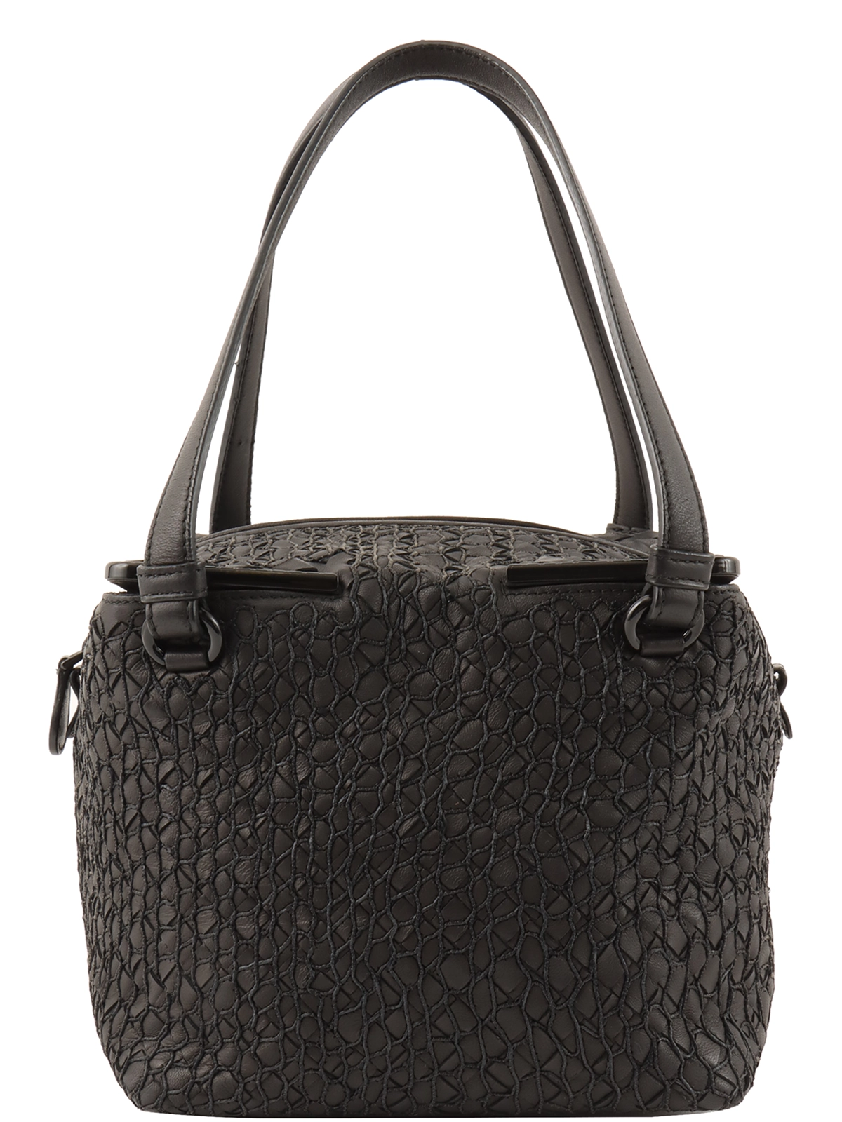 世界的に BOTTEGA VENETA イントレチャートデザインボックスハンドバッグ バッグ