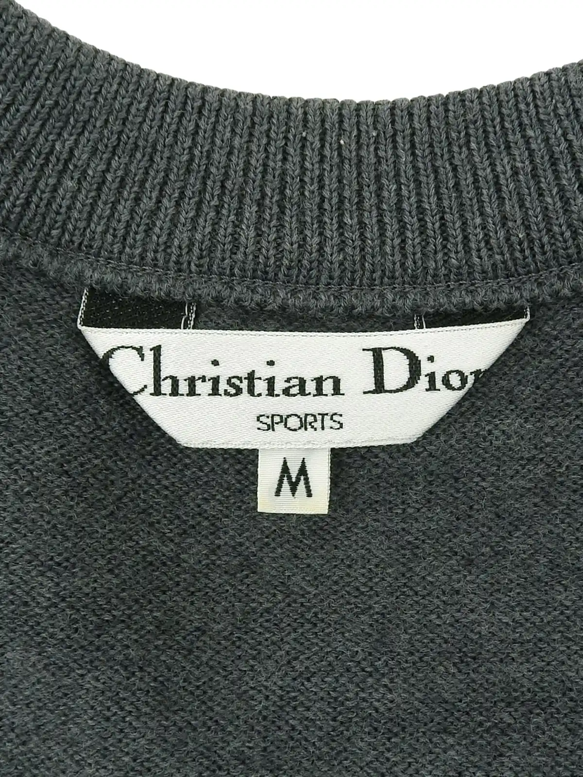 DIOR ロゴ刺繍ロングスリーブニットトップス グレー｜VINTAGE