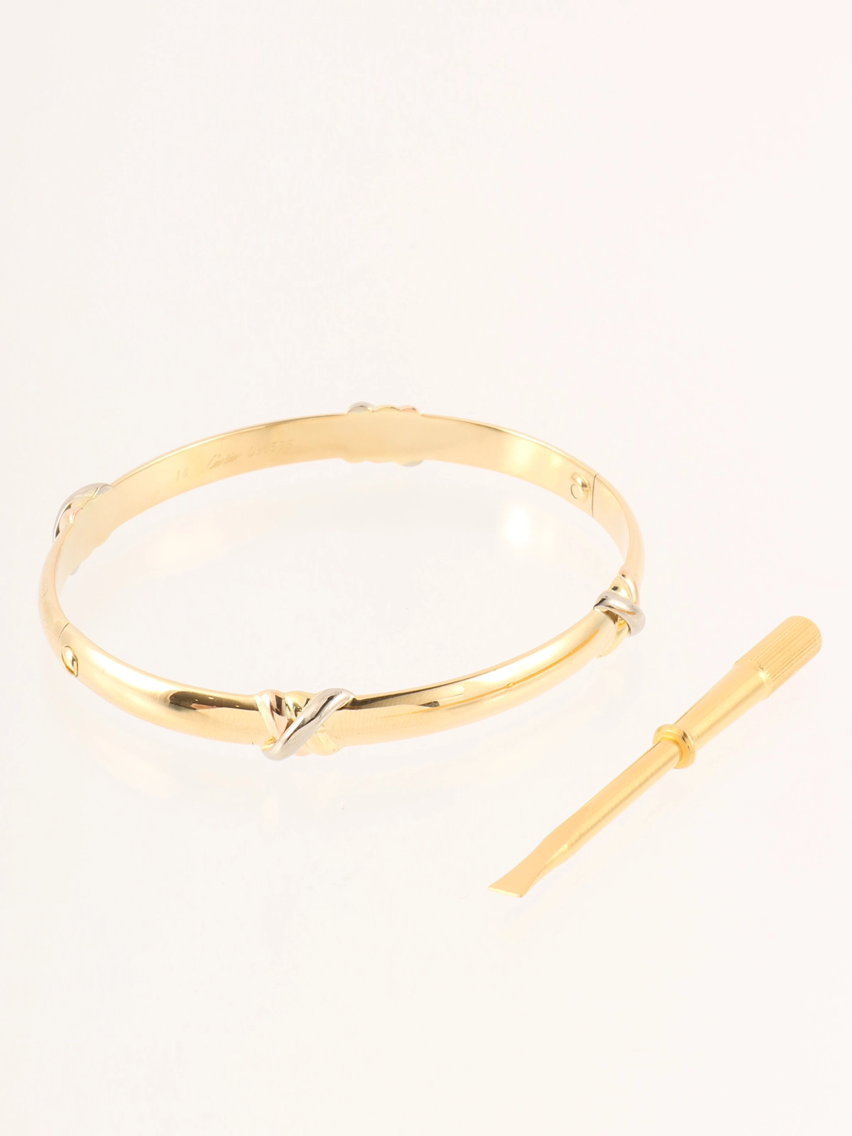 Cartier ゴールド バングル 付属品完備 CARTIER カルティエ ジュストアンクル バングル 18金 K18