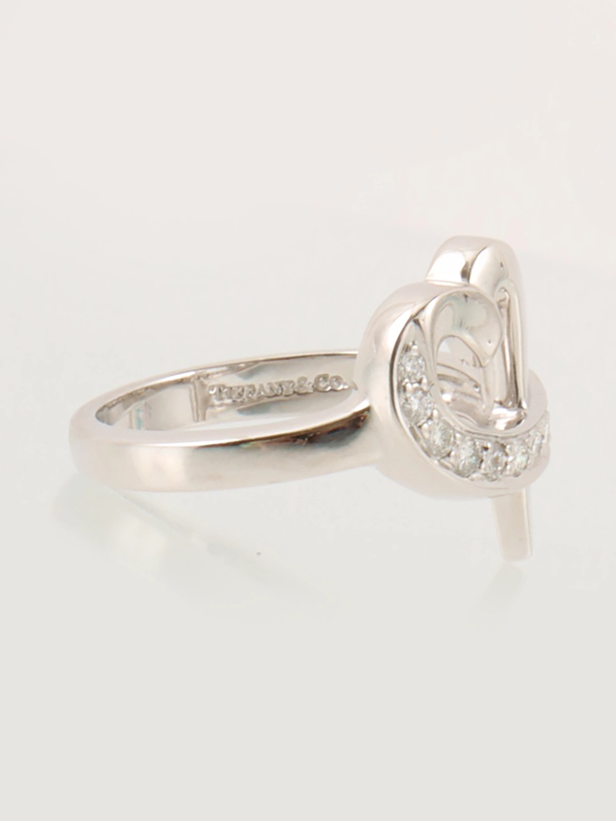 希少 Tiffany フルハート 2P ダイヤ リング 18K ヴィンテージ TIFFANY & CO. 18Kオープンハートリング ゴールド｜VINTAGE QOO